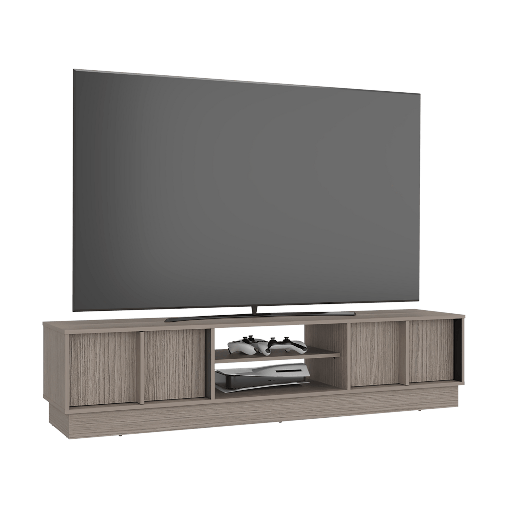 Rack De Tv Caoba 42X180X42 Rta Positano Wengue
