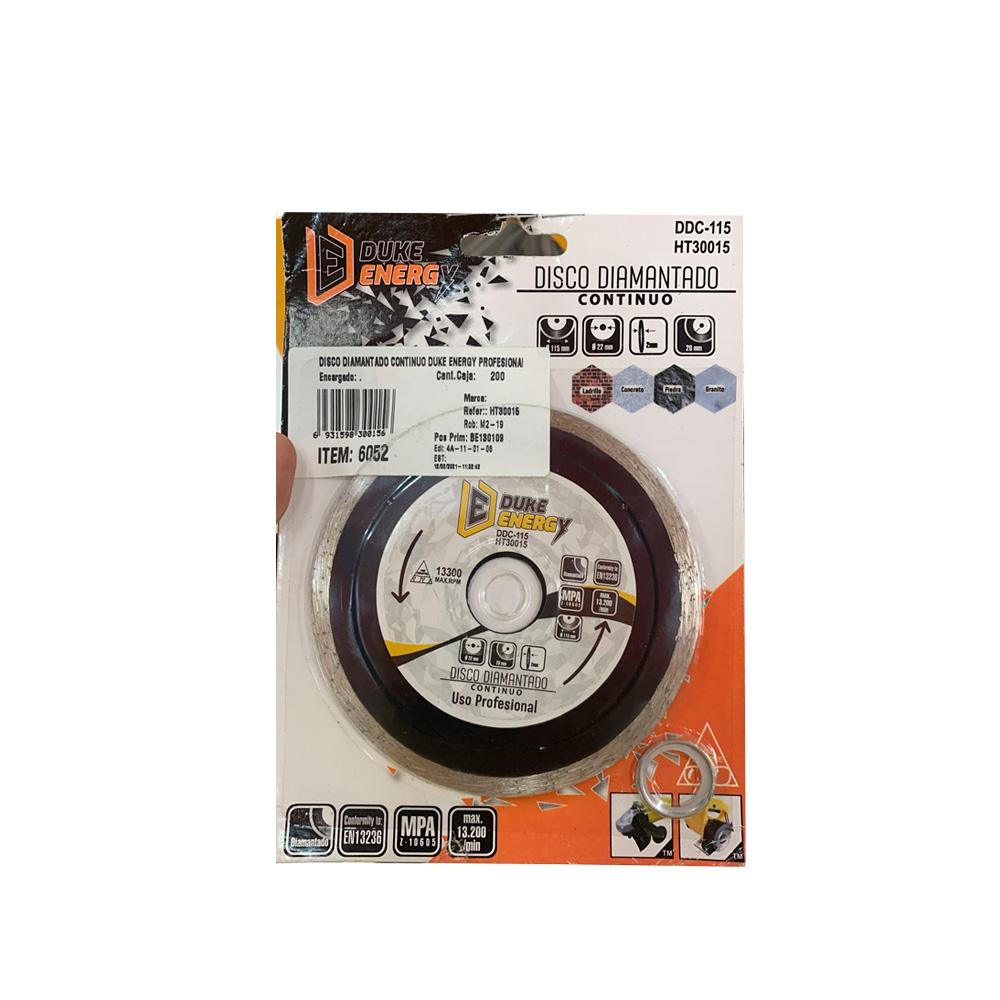 Disco Diamantado Continuo Duke Energy Profesional 4 12 Ddc115 Ht30015