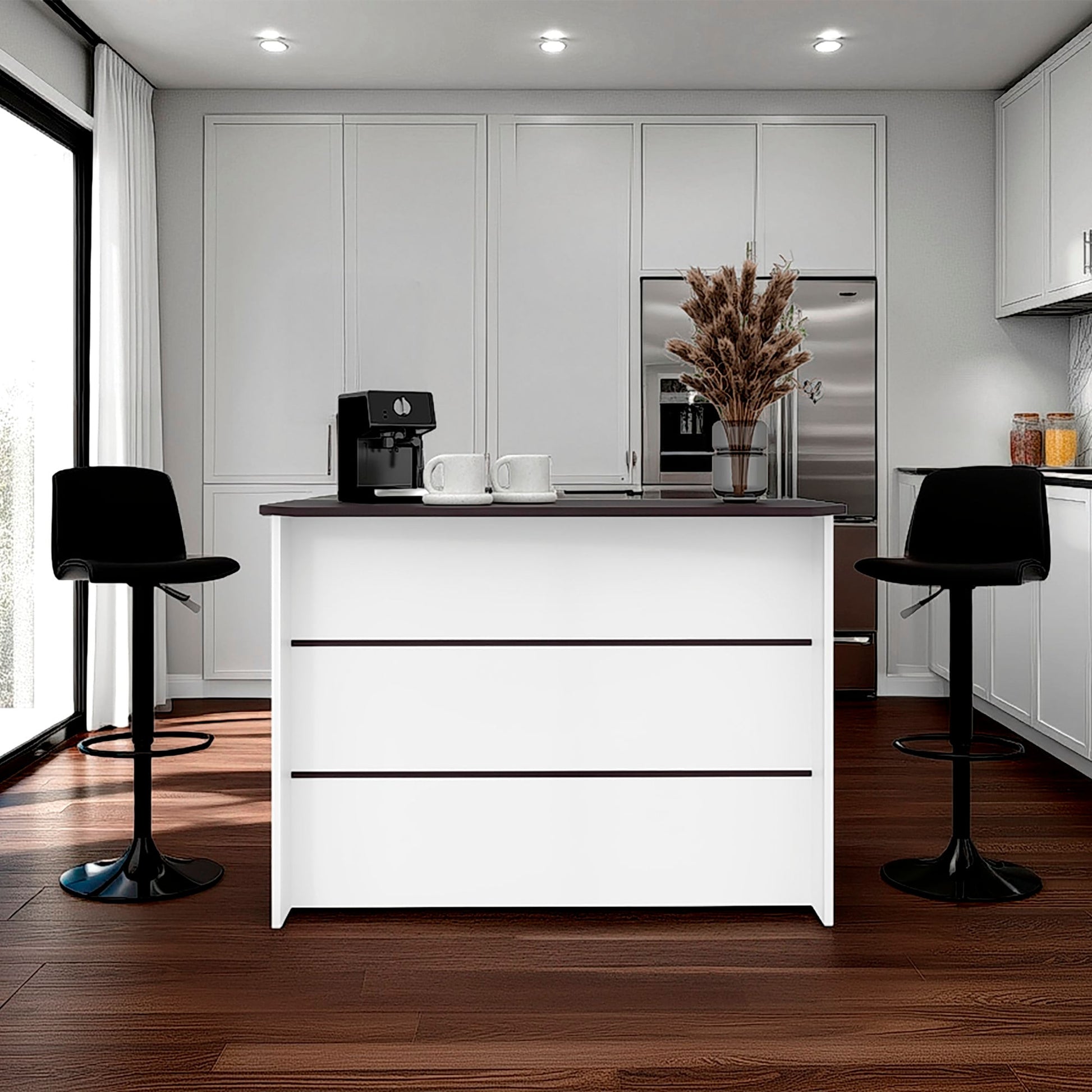 Barra Auxiliar Fendi 90X120X60 Rta Blanco Wengue Zf