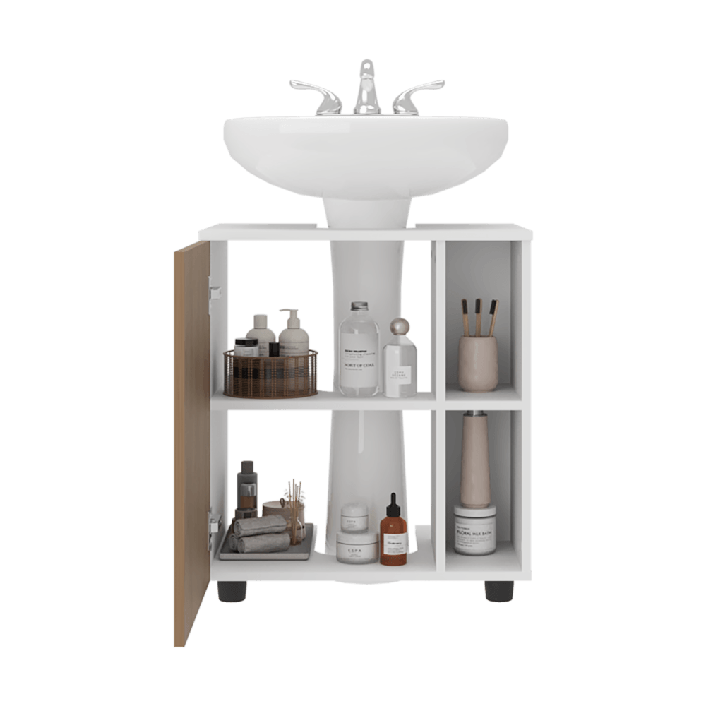 Mueble Para Lavamanos Pascuale 62X55X41 Rta Blanco Fresno  Zf