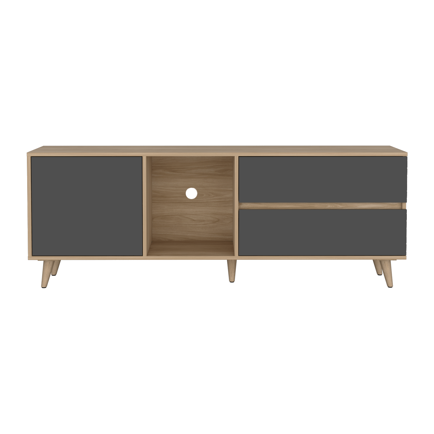 Rack Para Tv Salem 58X158X38 Rta Fresno Plomo