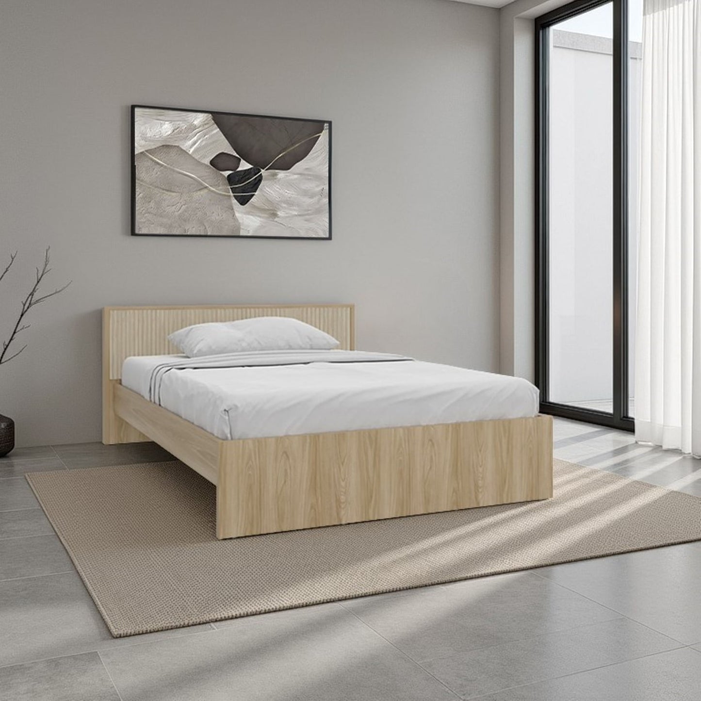 Cama 140 Wanda 77,4X156,2X200,9 Rta Fresno Roble Natural