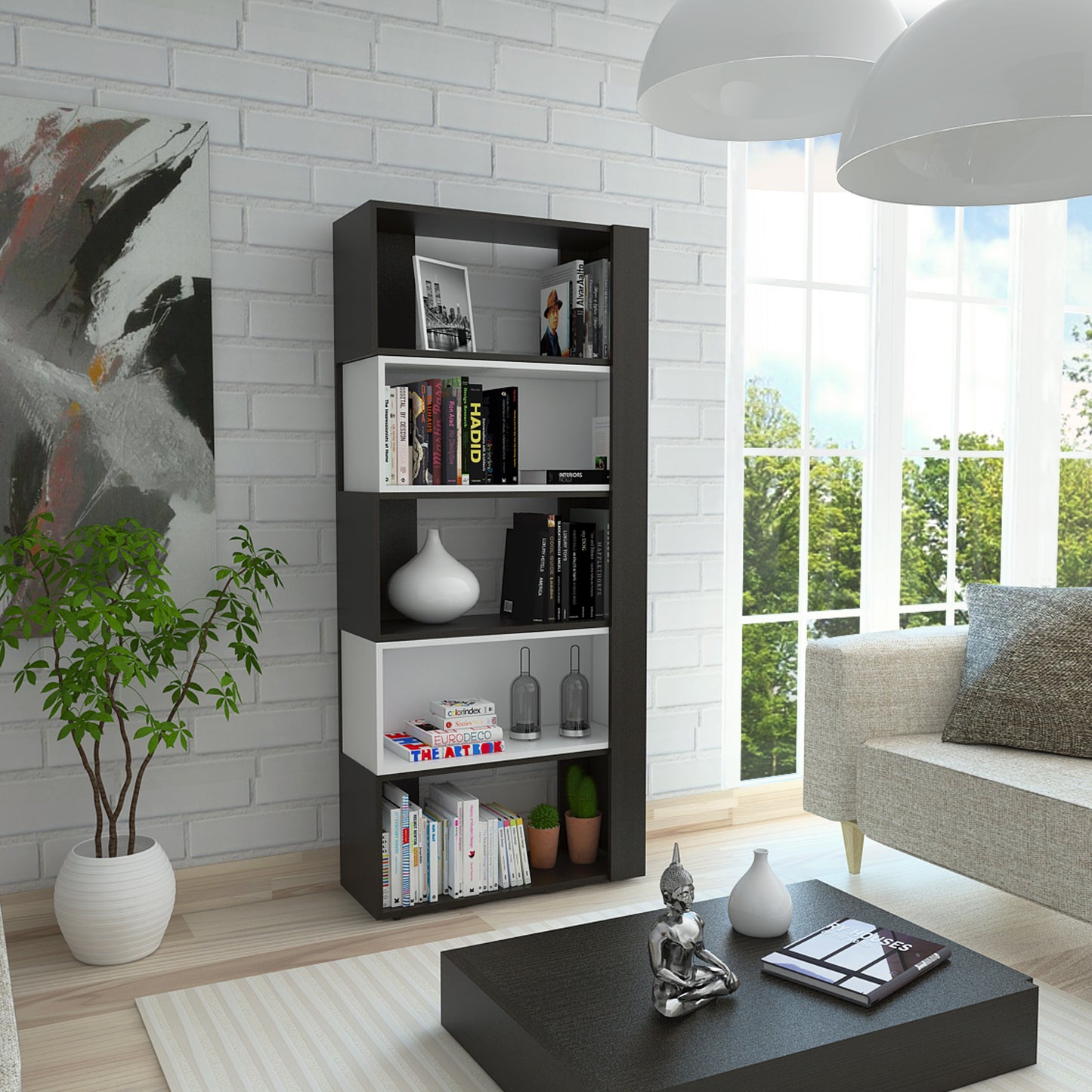 Biblioteca Beijing Rta Wengue + Blanco