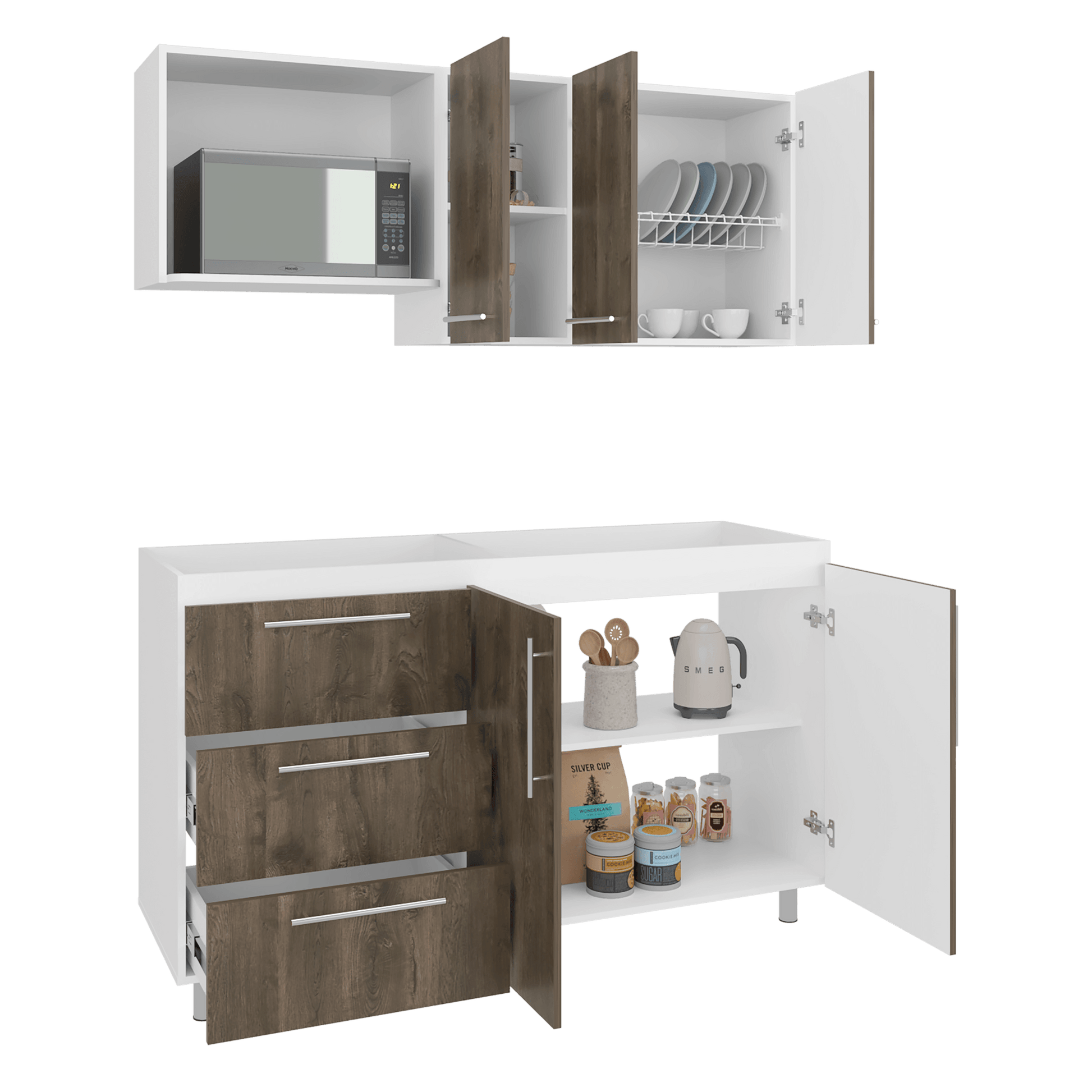Cocina 150 Rubí 60X150X40 Rta Blanco Mqz Bellota