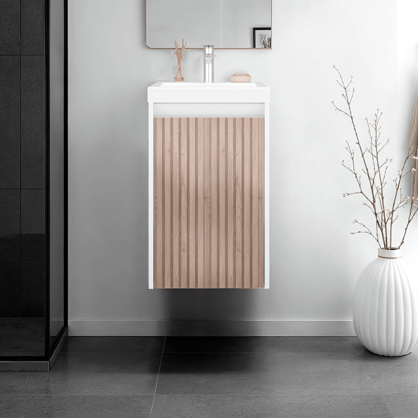 Mueble Lavamanos Syracuse 60X39X33 Rta Blanco Mqz Pino Zf