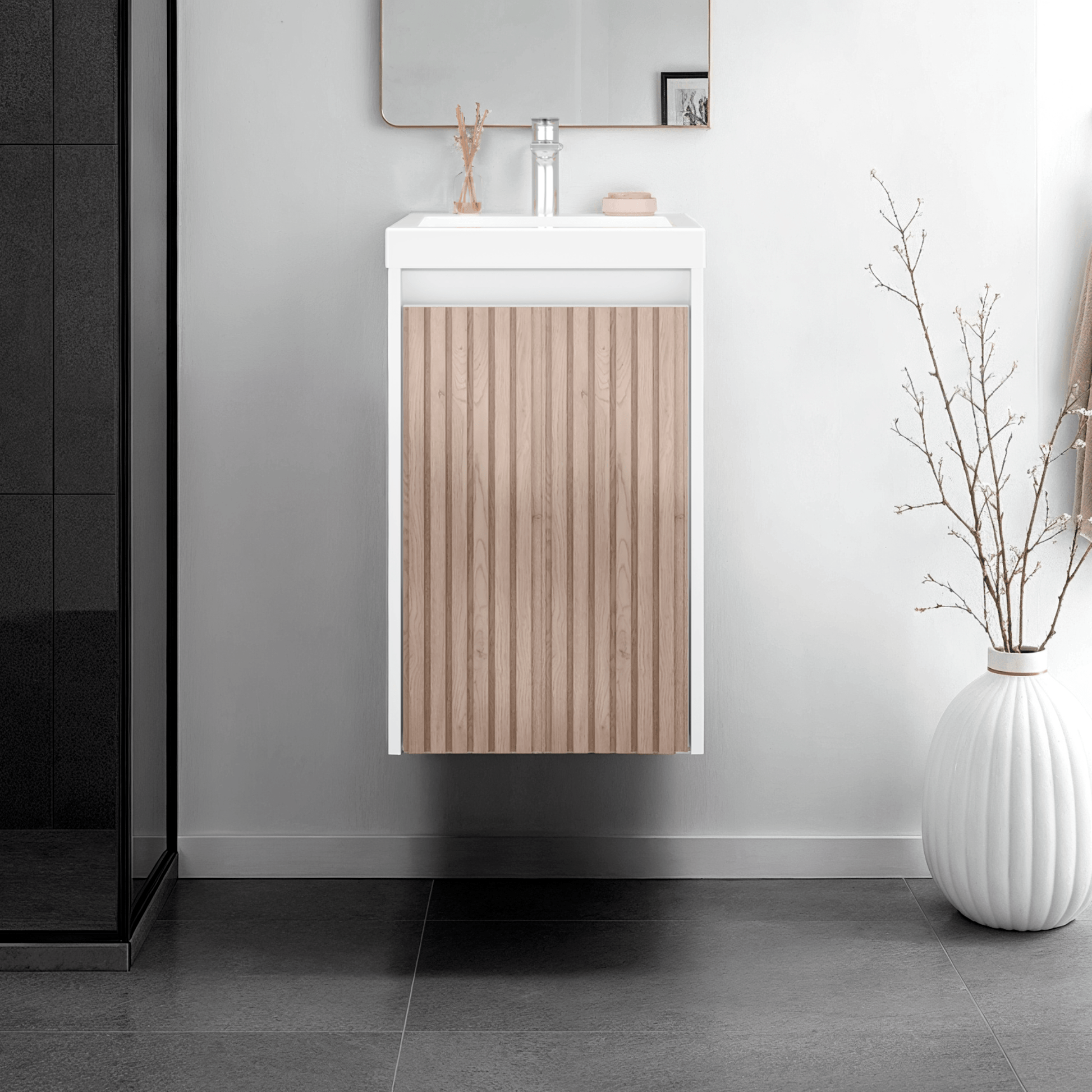Mueble Lavamanos Syracuse 60X39X33 Rta Blanco Mqz Pino Zf