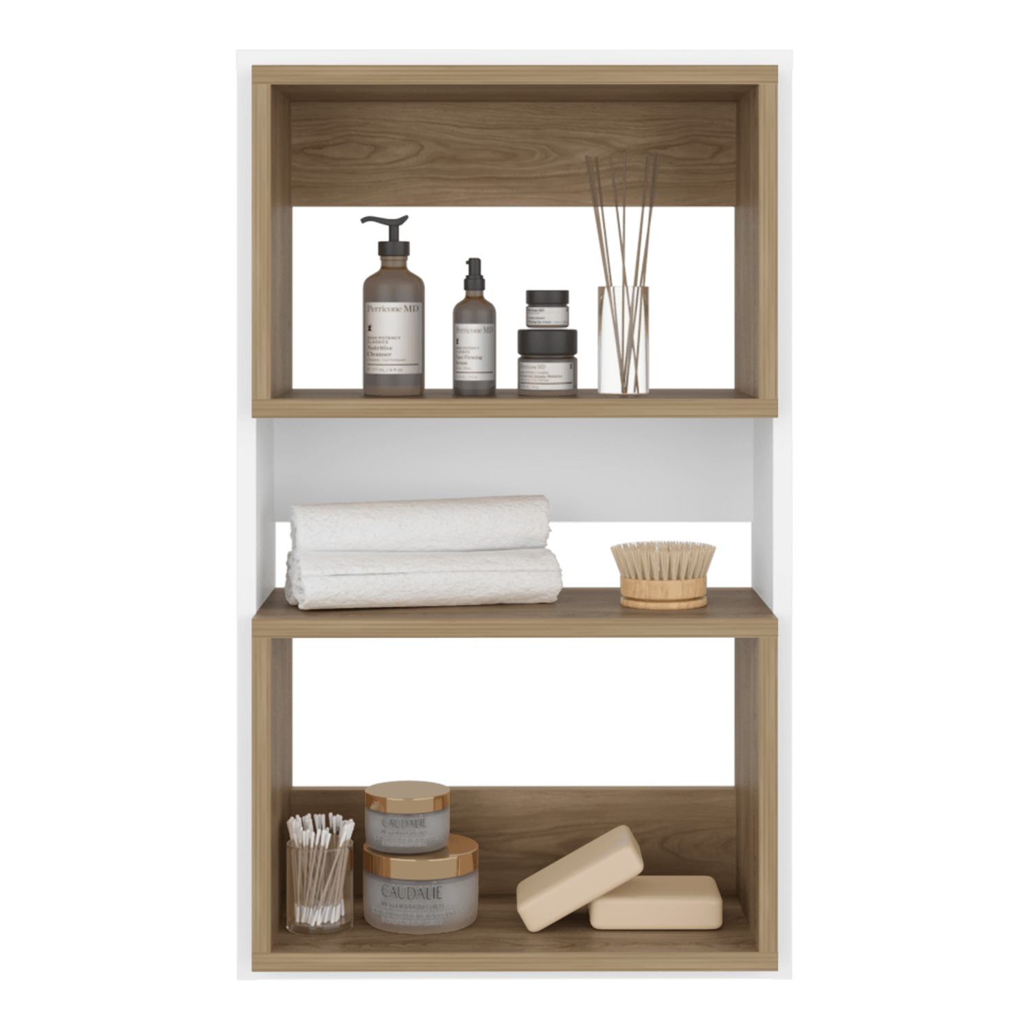 Ahorrador De Espacio Flotante Eco 75X45X18 Rta Blanco Fresno