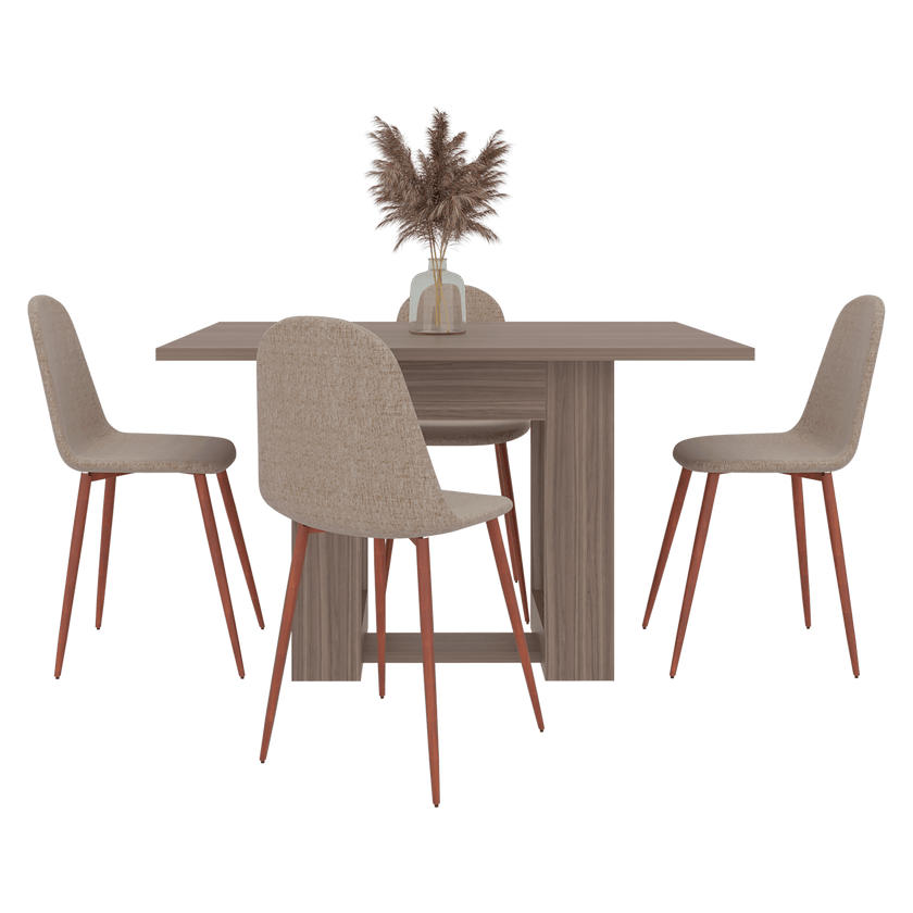 Mesa Comedor Volterra 120 Rta Caramelo N/A