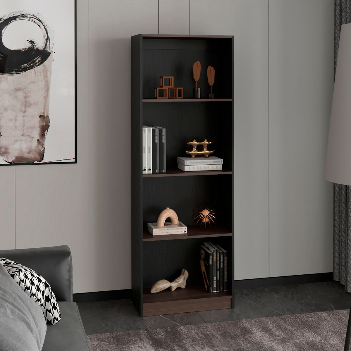 Estante Home E1 180X62X29 Rta Wengue Milan