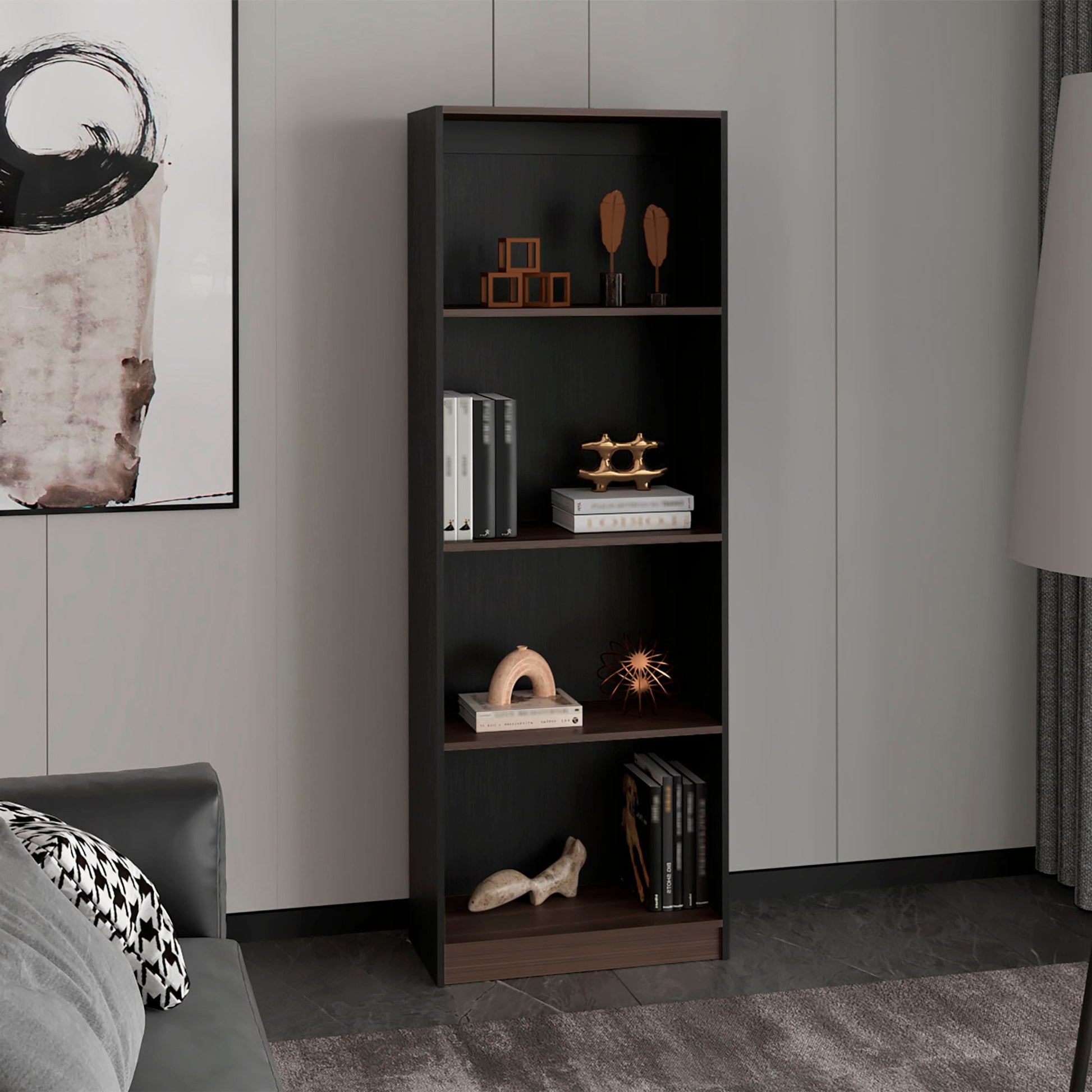 Estante Home E1 180X62X29 Rta Wengue Milan