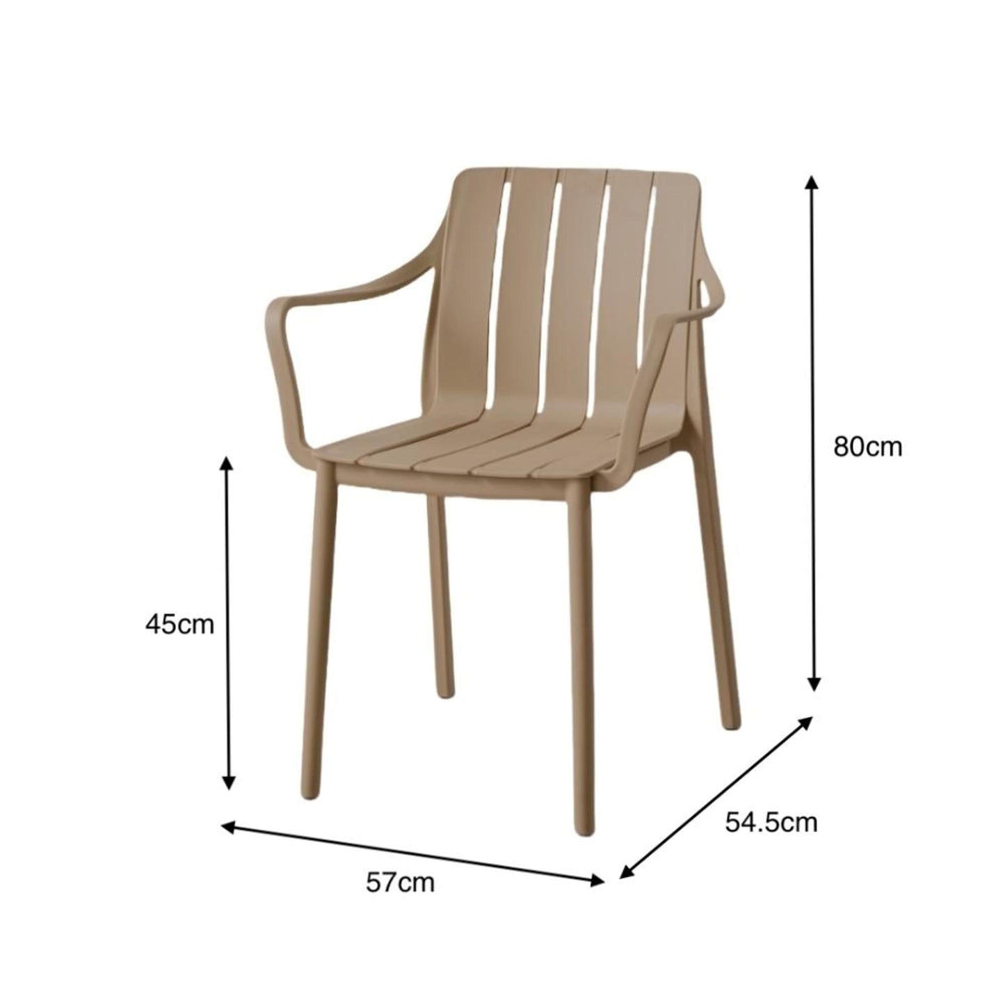 Silla Alice 80X57X54 Rta Taupe