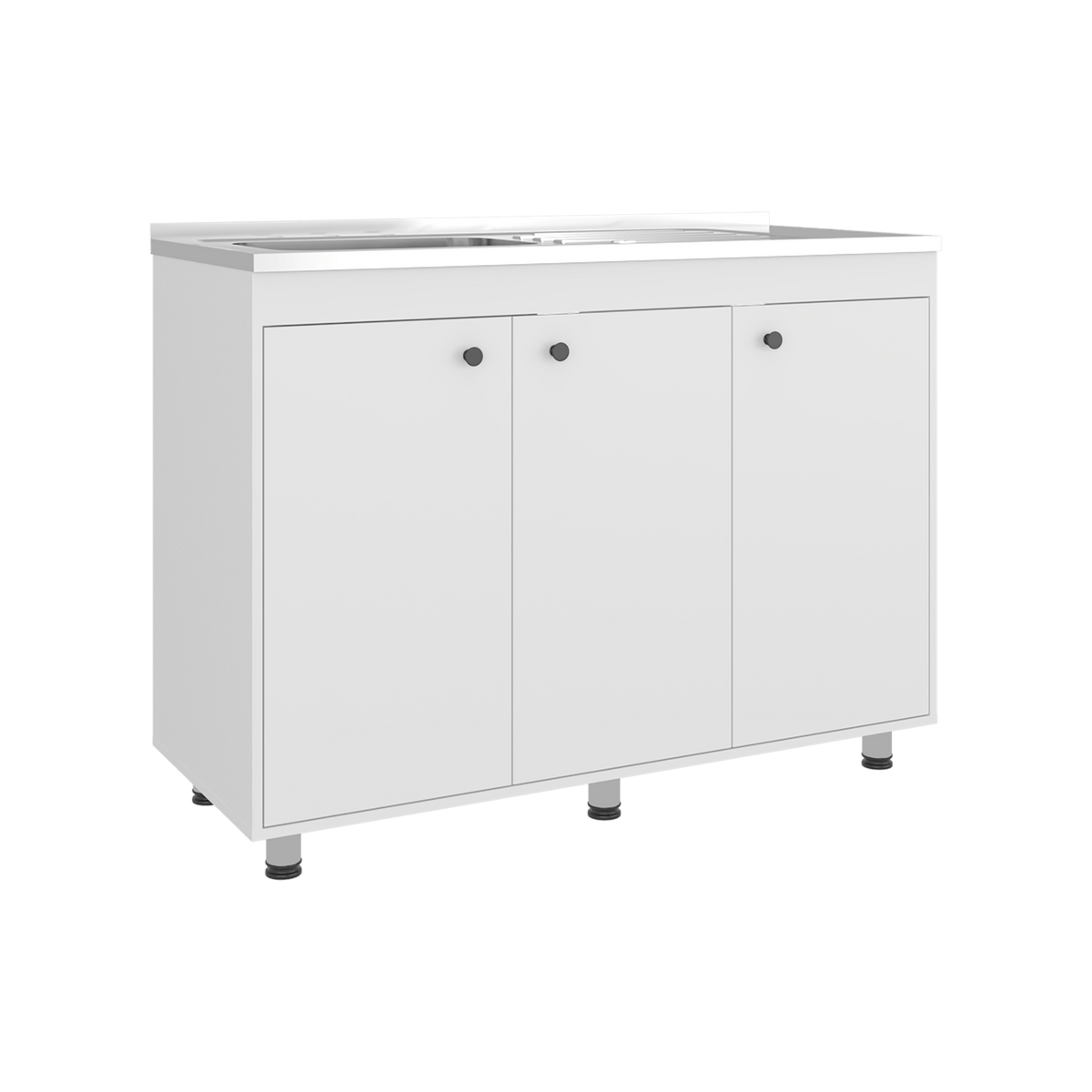 Mueble Inferior De Cocina Napoles 90X120X50 Rta Blanco Zf