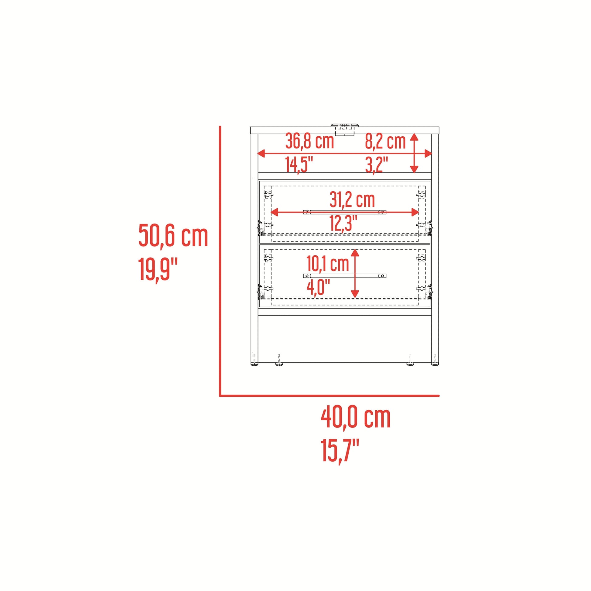 Mesa De Noche Eter Usb 50X40X37 Rta Wengue