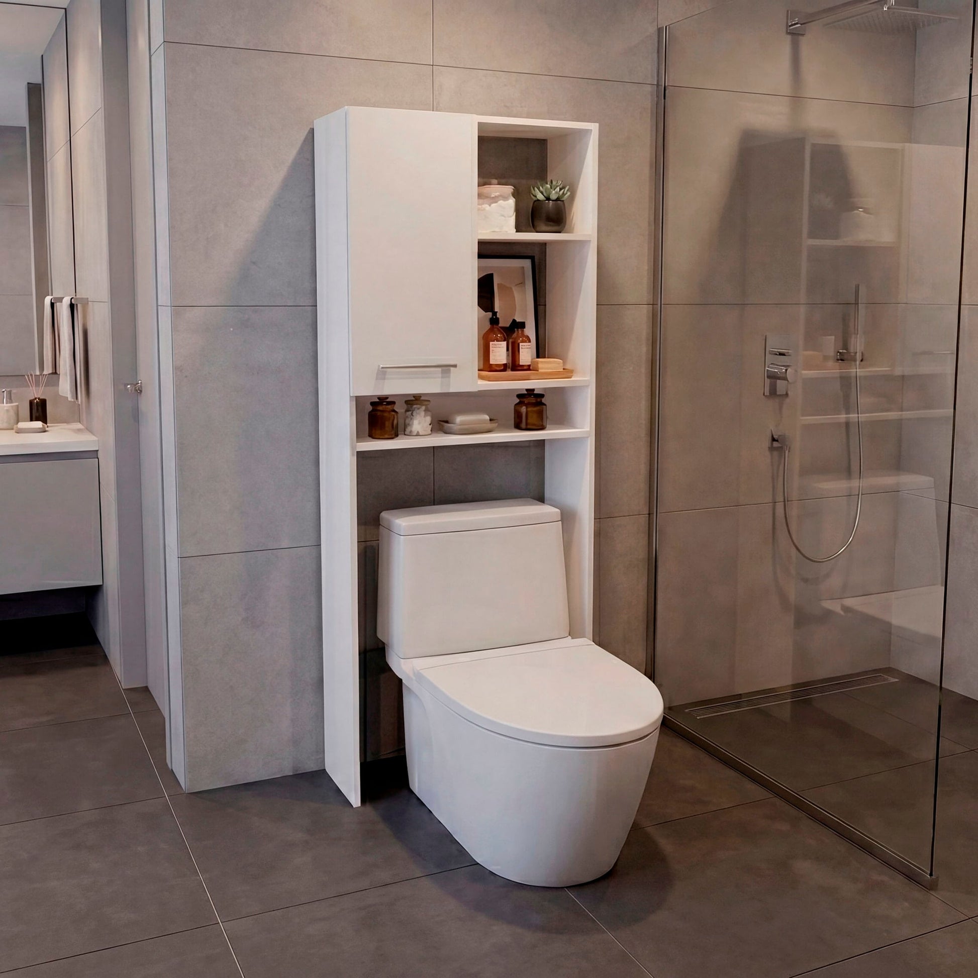 Optimizador De Baño Bath 1 Puerta 160X63X26 Rta Blanco