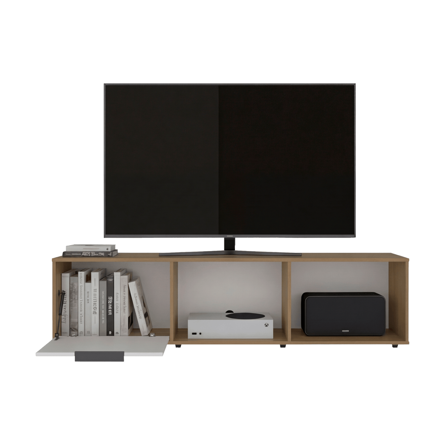 Rack De Tv 65" Dorne 41X162X35 Rta Fresno Blanco Zf