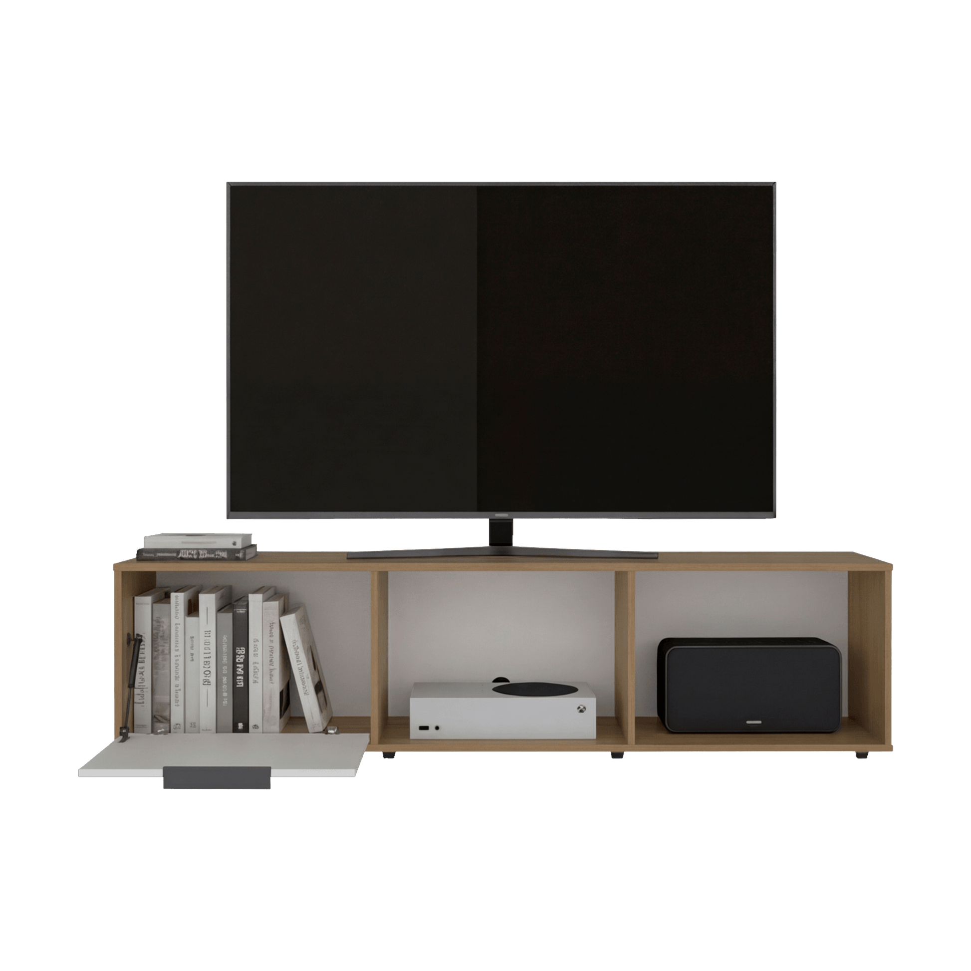 Rack De Tv 65" Dorne 41X162X35 Rta Fresno Blanco Zf