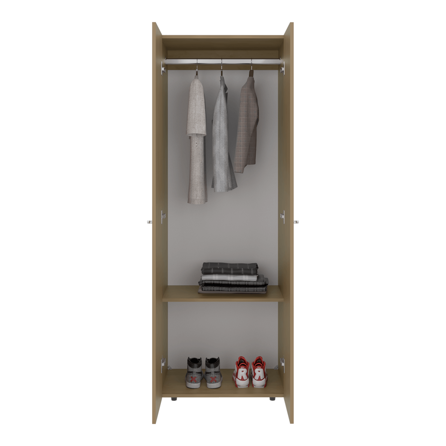 Closet 2 Puertas E1 Tuhogar 170X60X40 Rta Fresno Blanco Zf