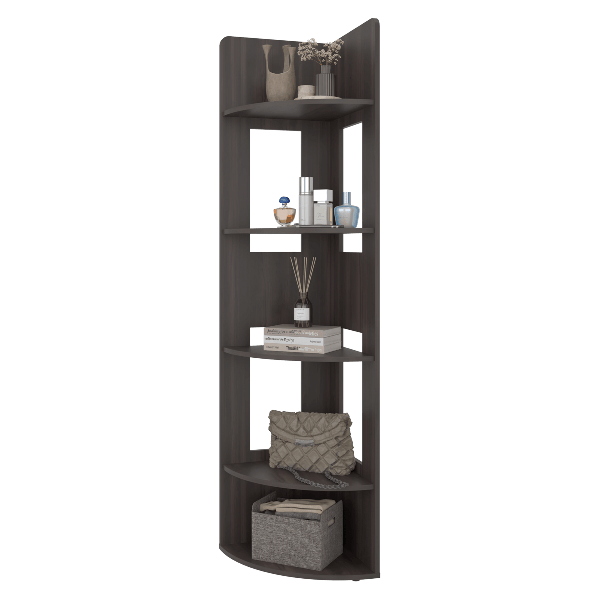 Estante Esquinero Home Dreams 170X40X40 Rta Nogal Zf