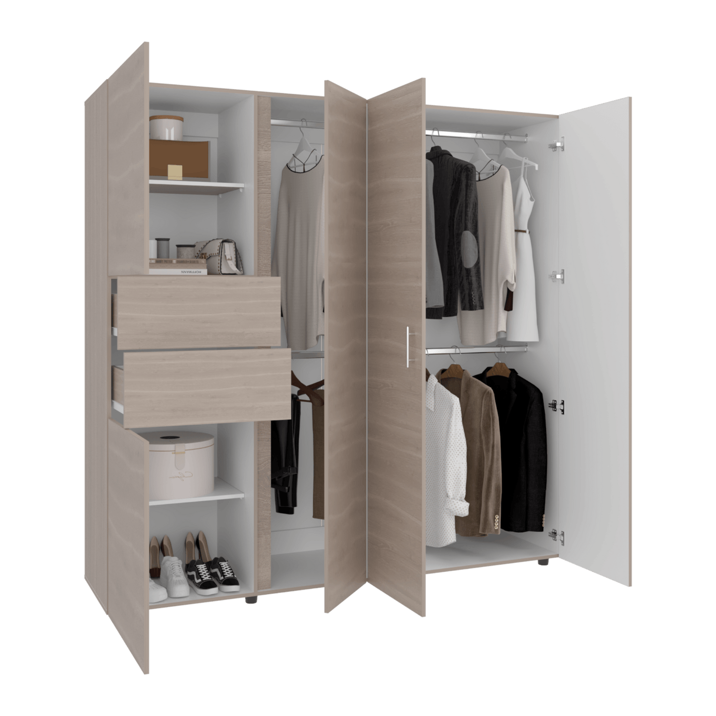 Closet Antalya 200X200X52 Rta Bardolino Blanco N/A