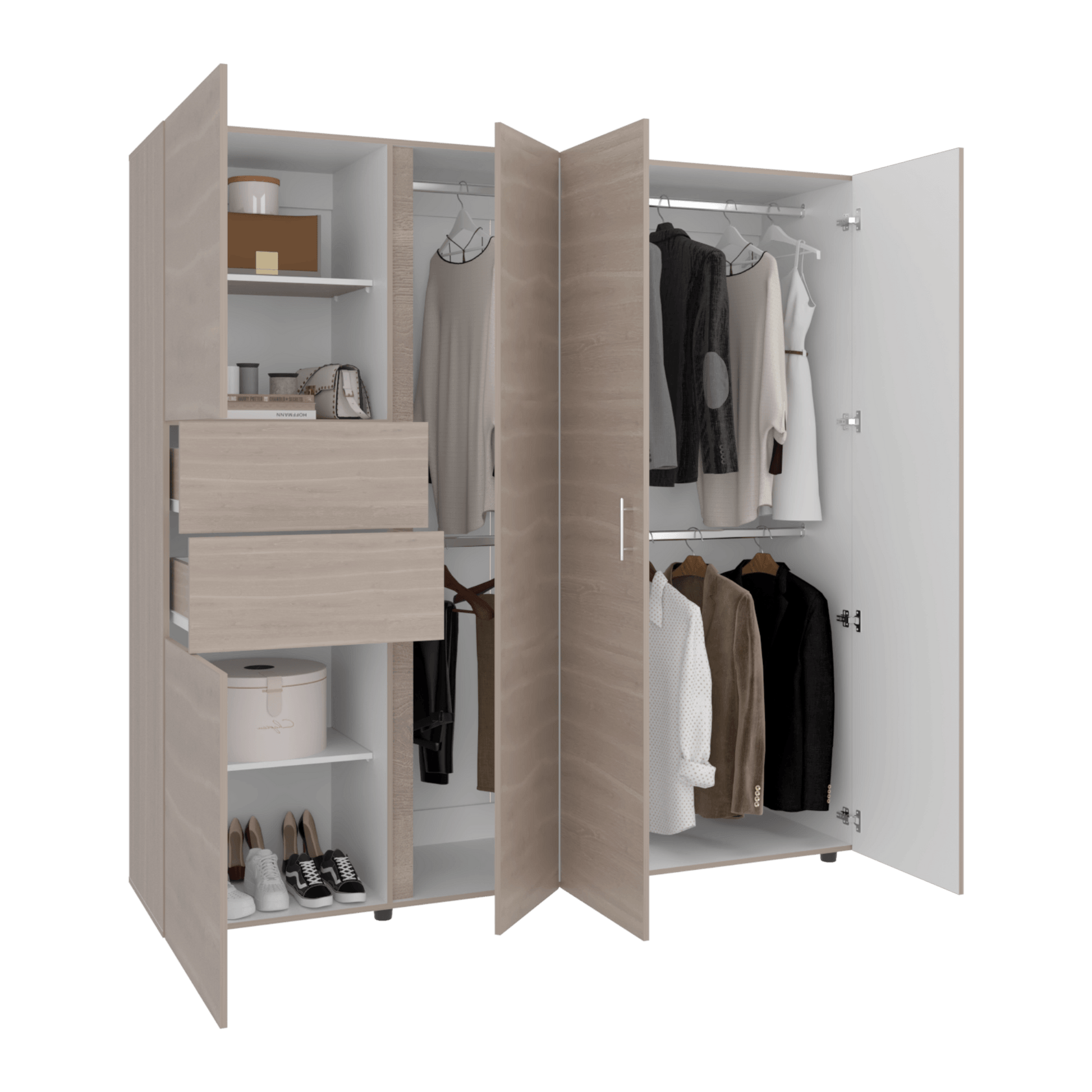 Closet Antalya 200X200X52 Rta Bardolino Blanco N/A