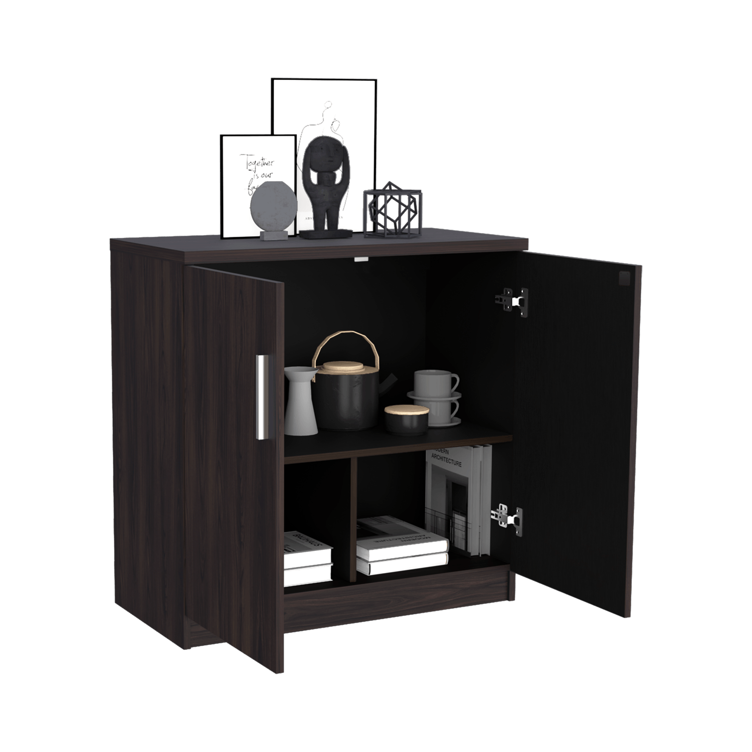 Armario 2P Malibu 80X80X40 Rta Nogal Wengue Zf