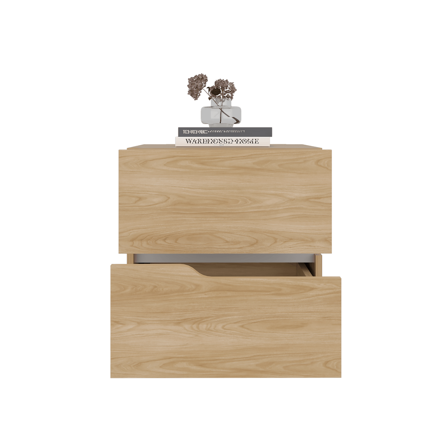 Mesa De Noche Bonnie 50X45X40 Rta Fresno Blanco