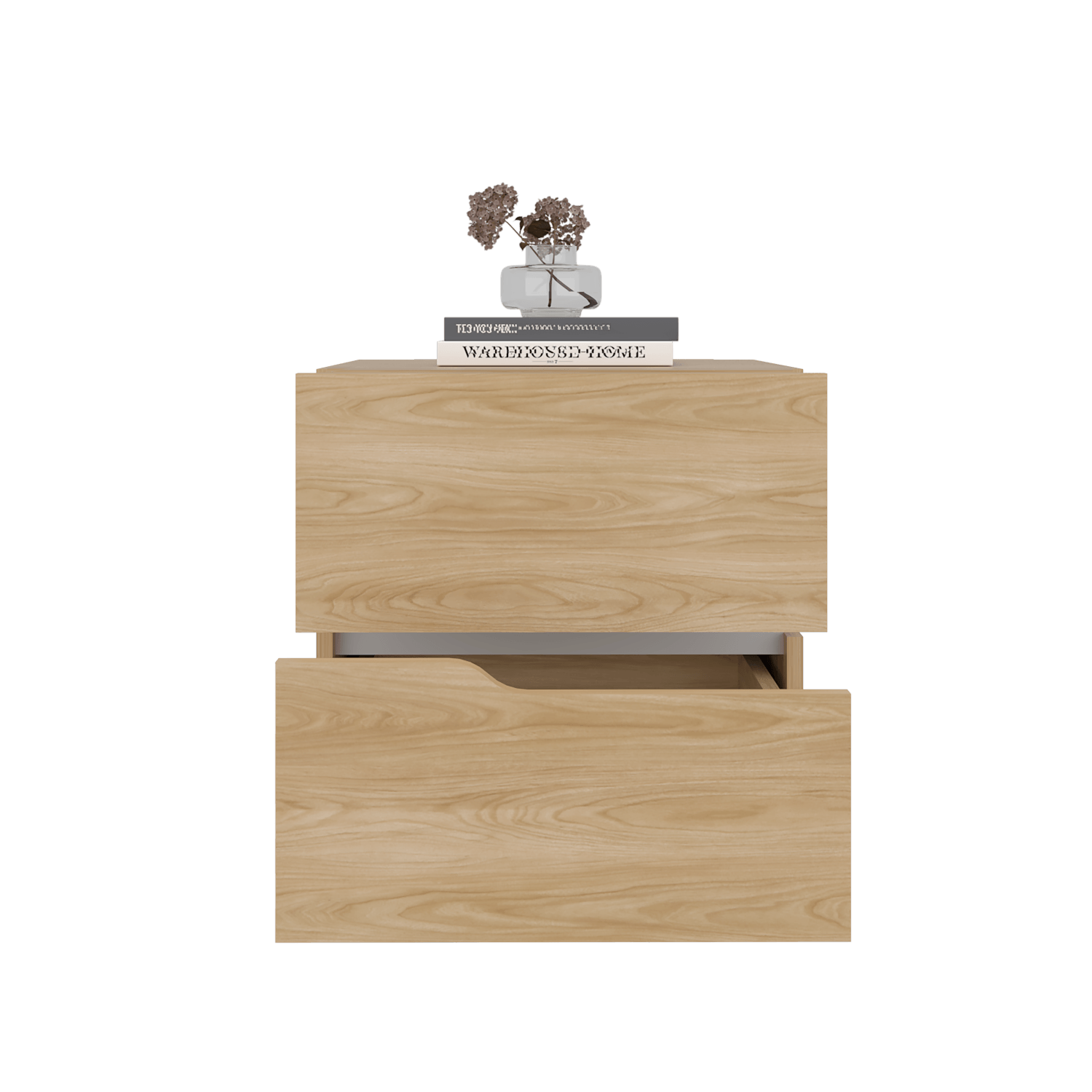 Mesa De Noche Bonnie 50X45X40 Rta Fresno Blanco