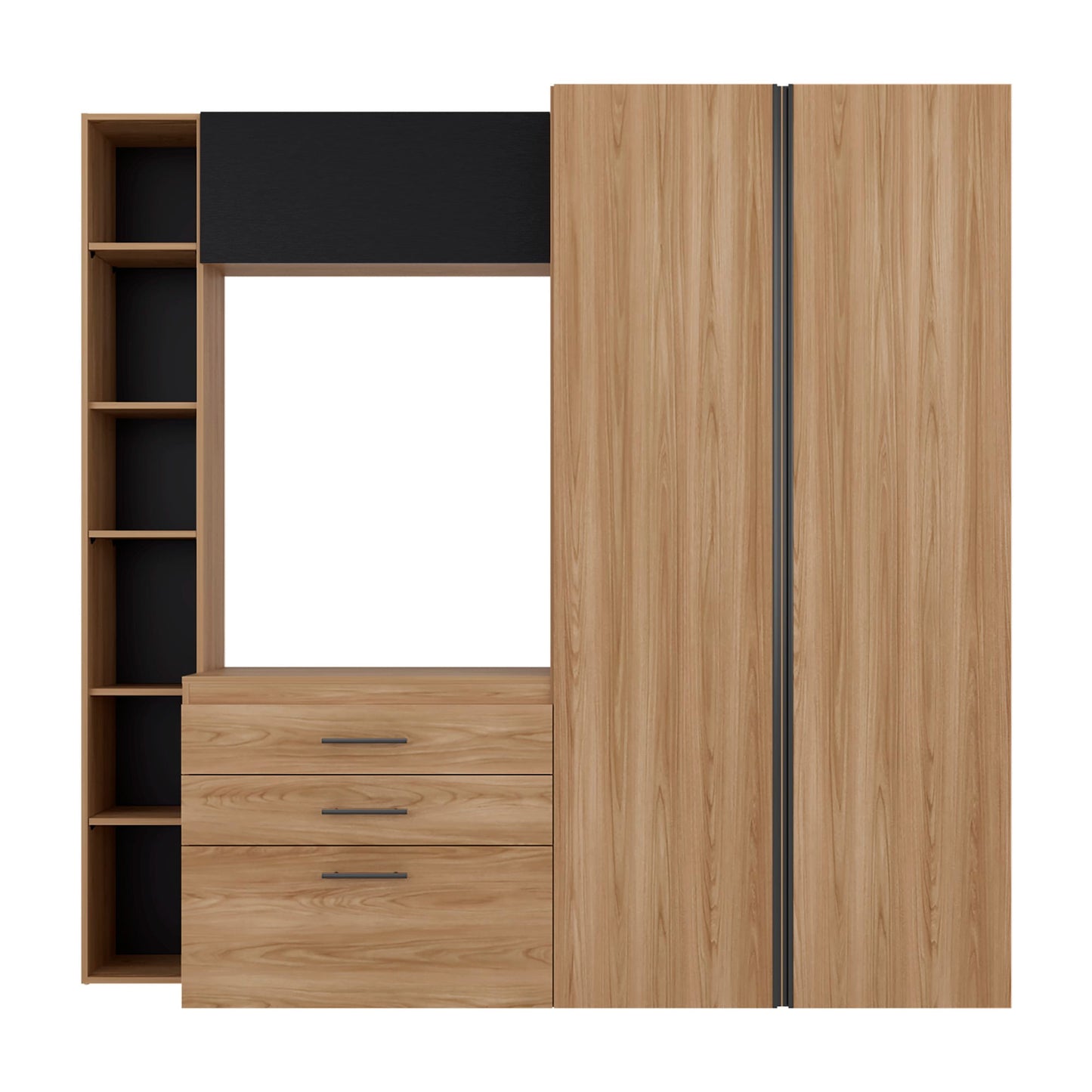 Closet Biblioteca Brunson 200X207X48 Rta Fresno Wengue