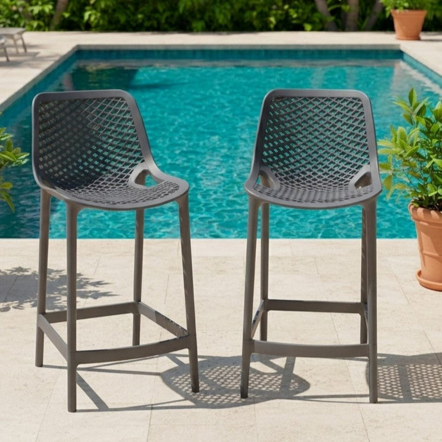 Silla Bar Miame 95X44X52 Rta Gris Oscuro
