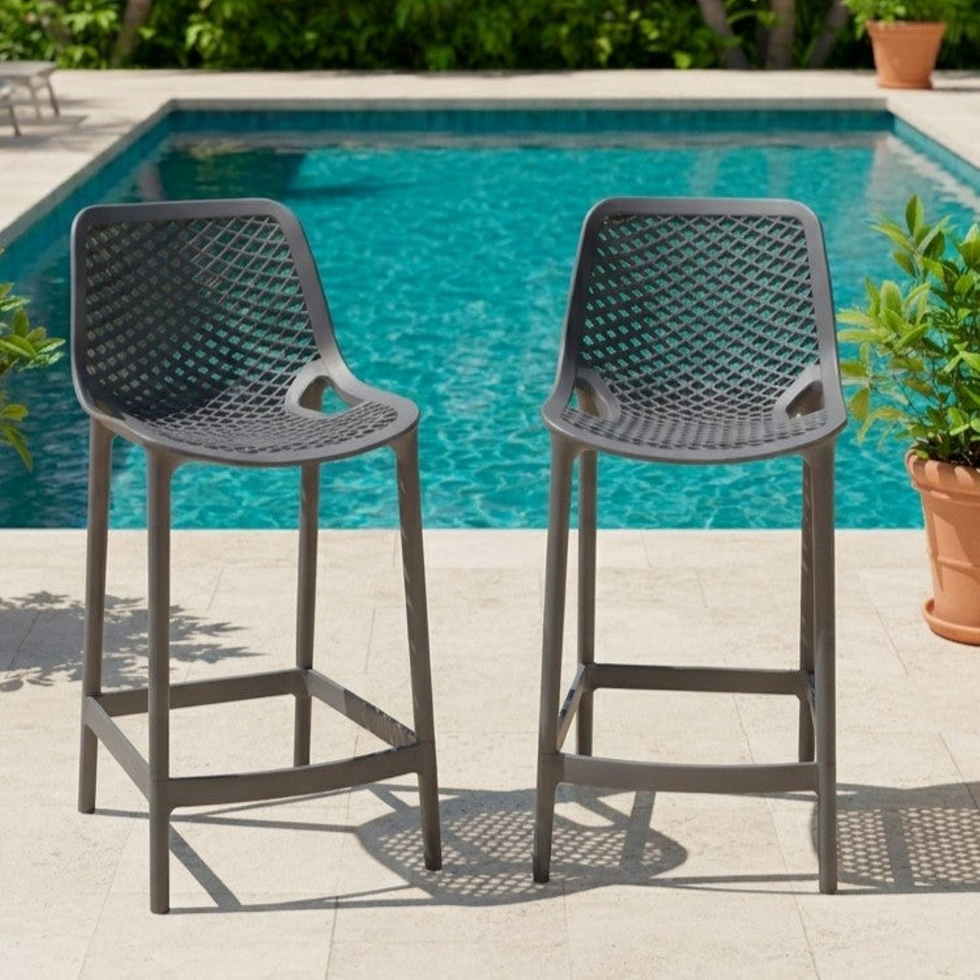 Silla Bar Miame 95X44X52 Rta Gris Oscuro