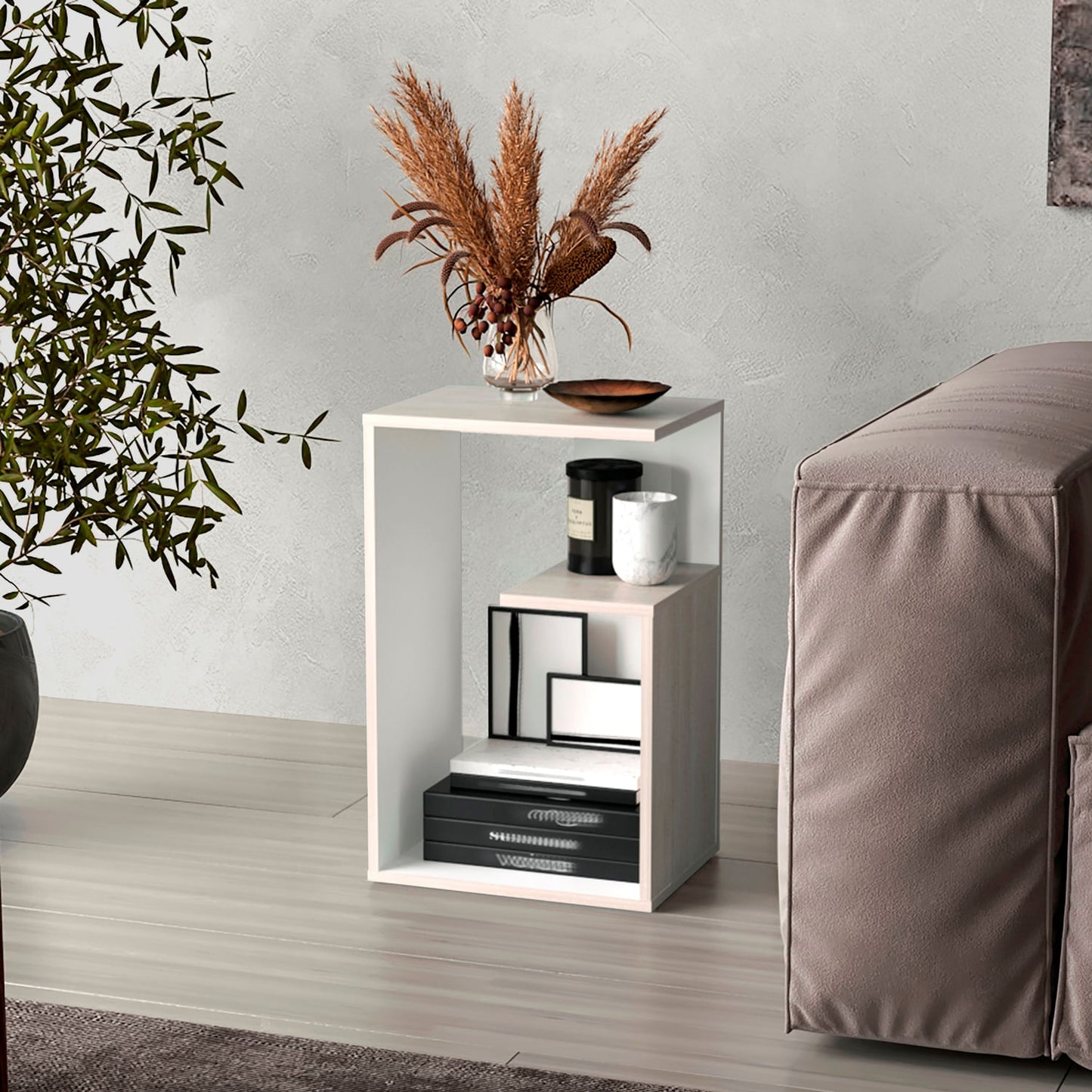 Mesa Auxiliar Everett 63X39X30 Rta Tivoli Blanco