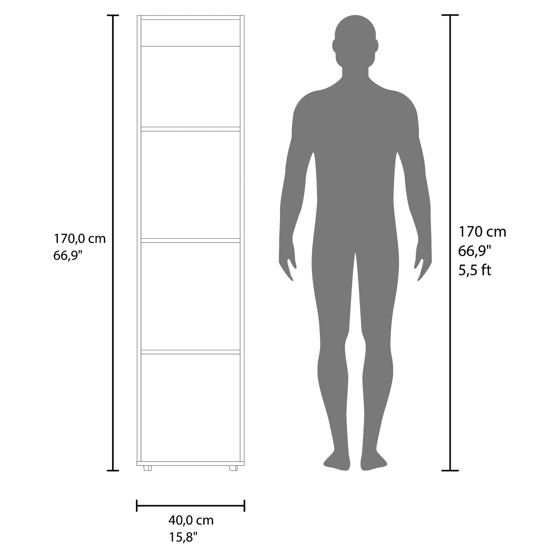 Closet Con Espejo Home Dreams 170X40X40 Rta Fresno Blanco Zf