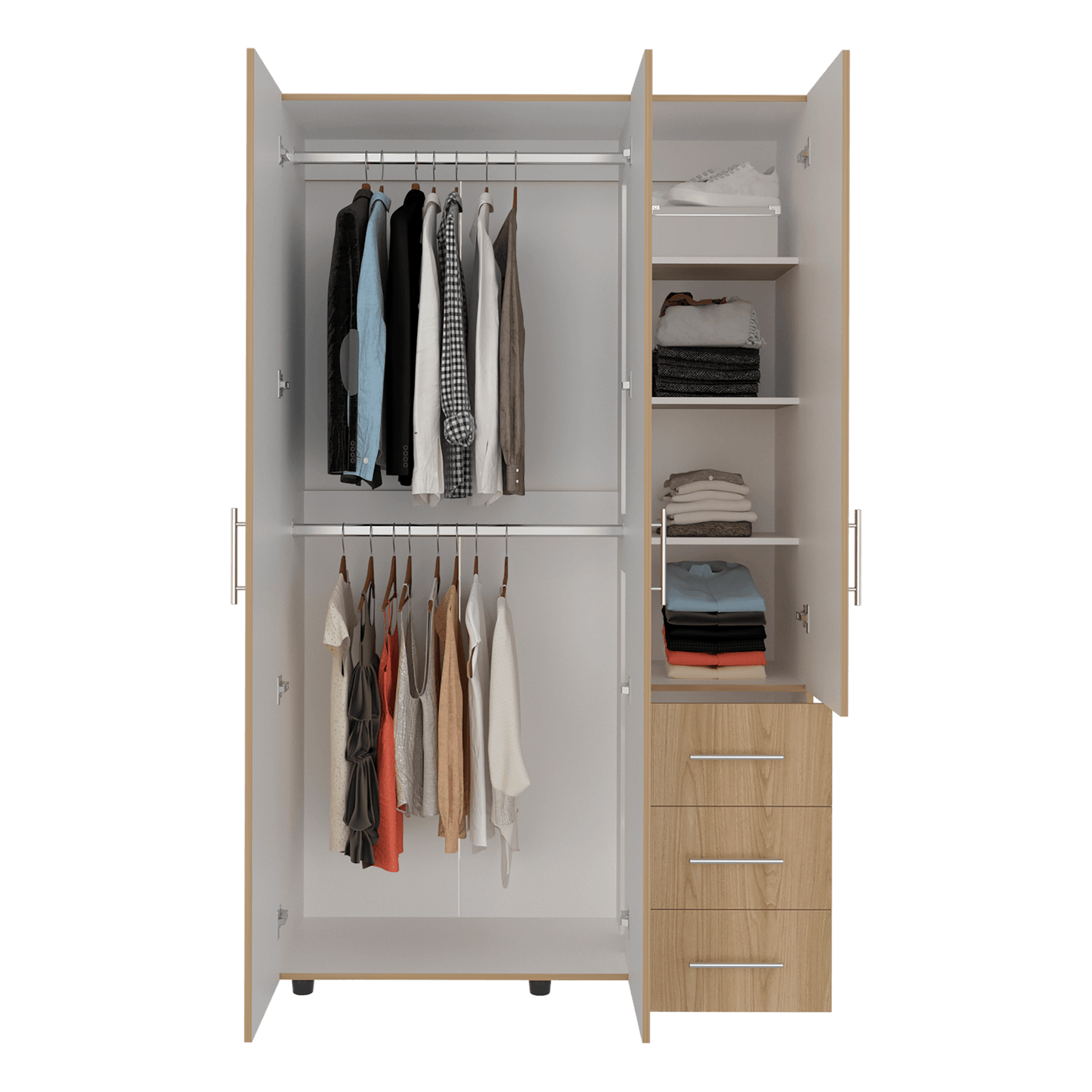 Closet Atenas 200X120X48 Rta Fresno Eu Blanco