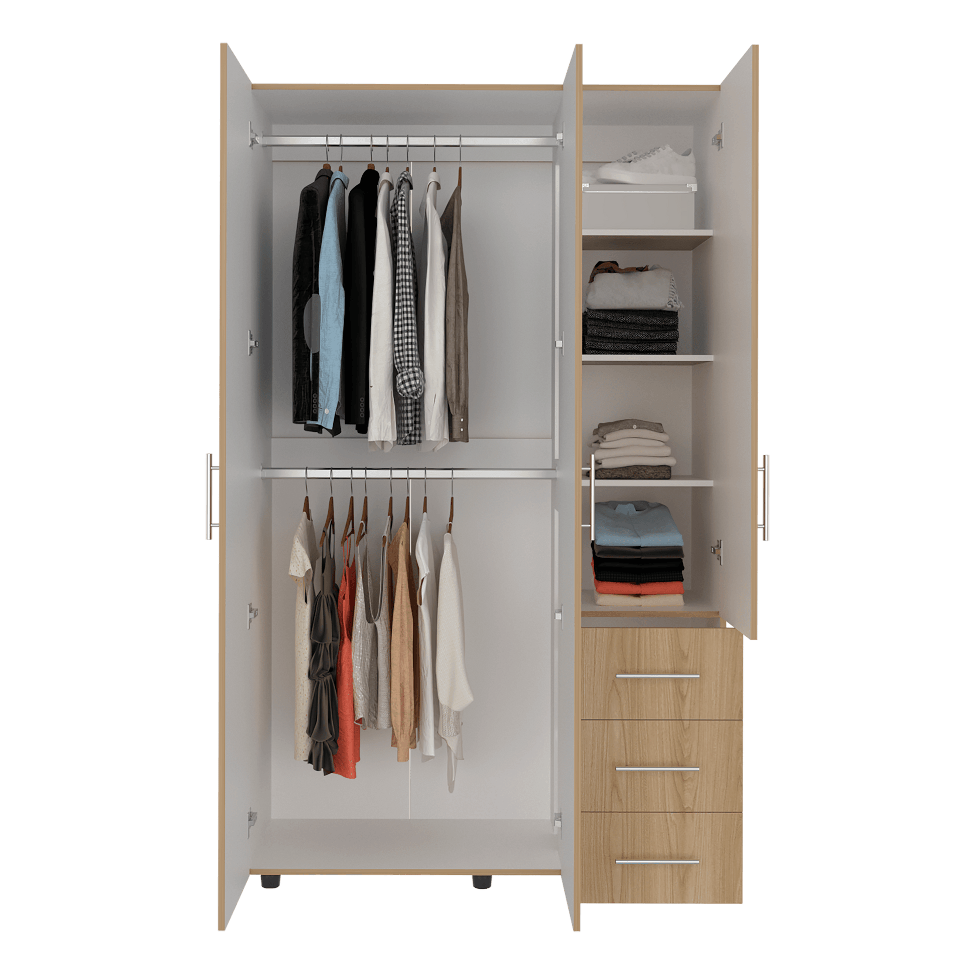Closet Atenas 200X120X48 Rta Fresno Eu Blanco