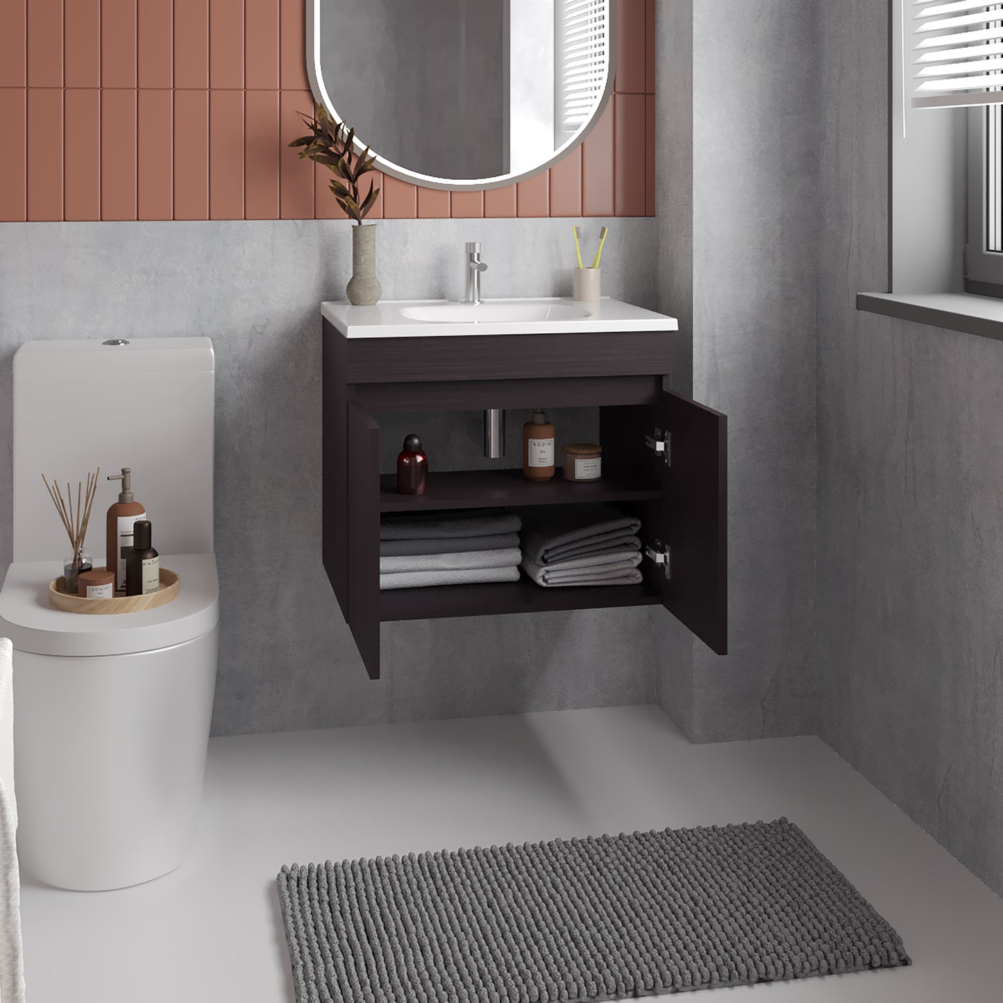 Mueble De Baño Chaux 60 50X59X44 Rta Wengue Zf