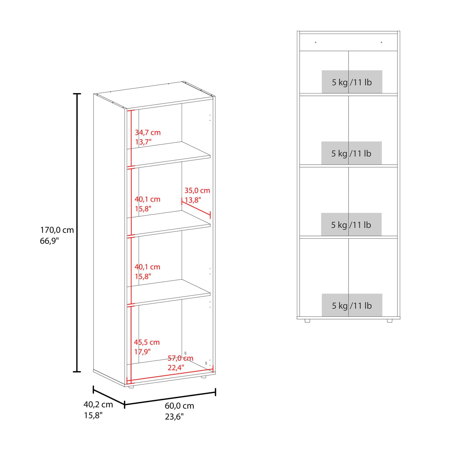 Closet 2 Puertas Tuhogar 170X60X40 Rta Wengue Zf