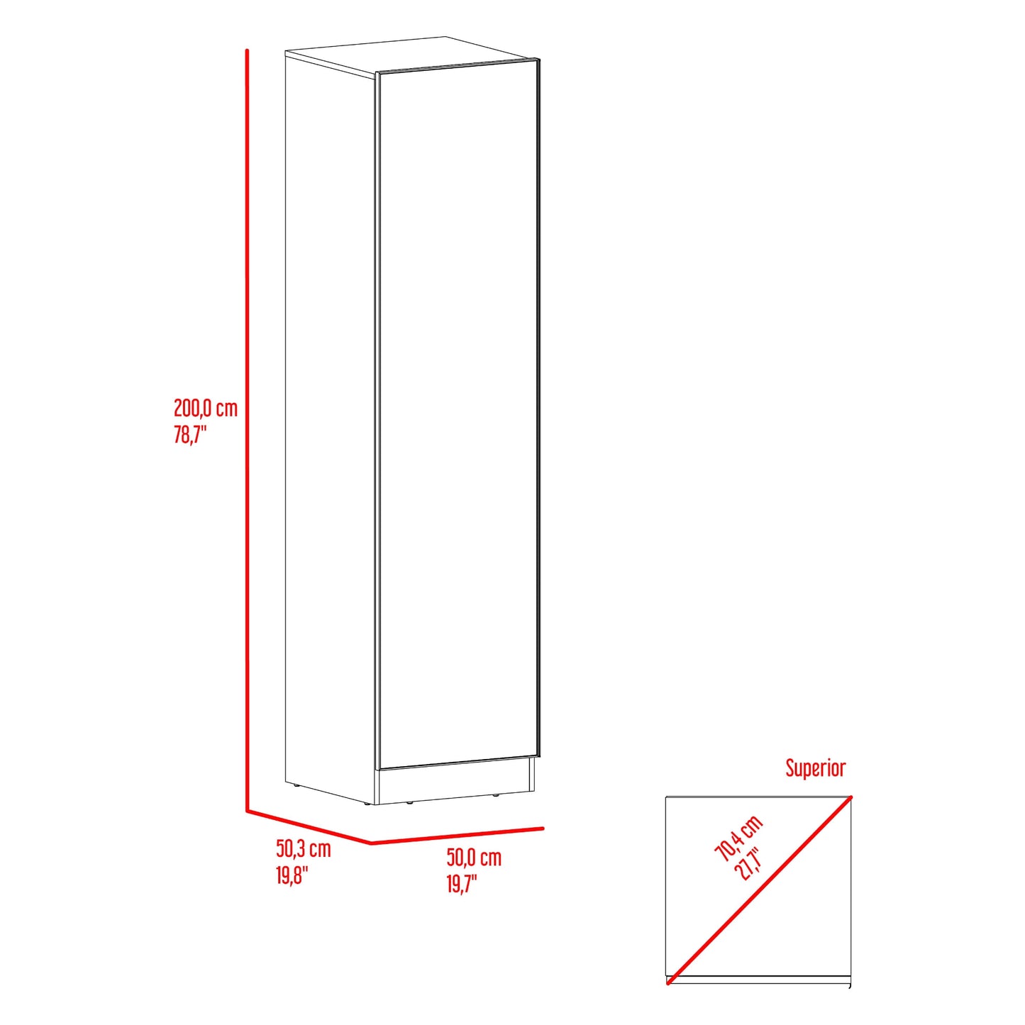 Closet Tolum 50 200X50X50 Rta Fresno Eu