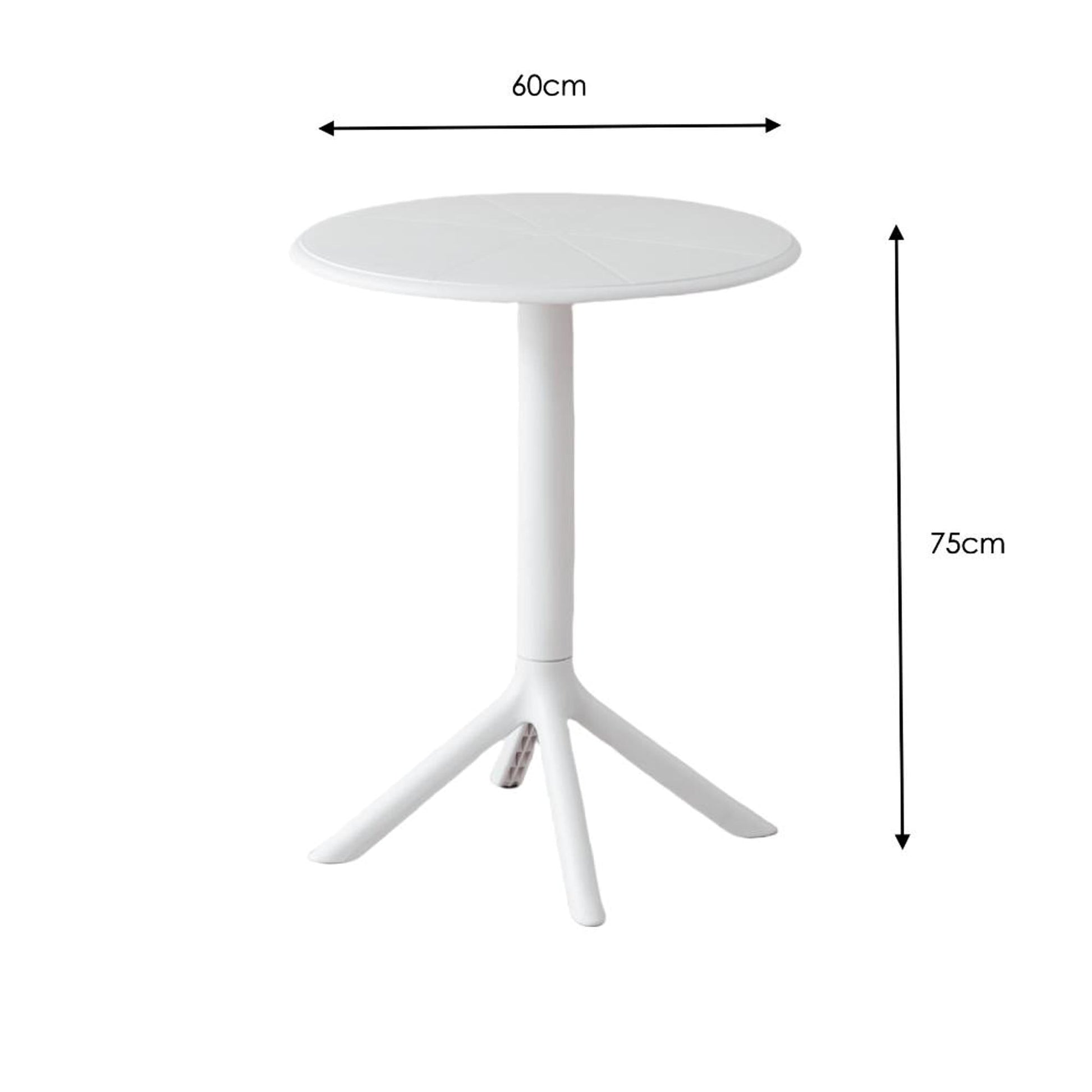 Mesa Redonda 75X60X75 Rta Blanco