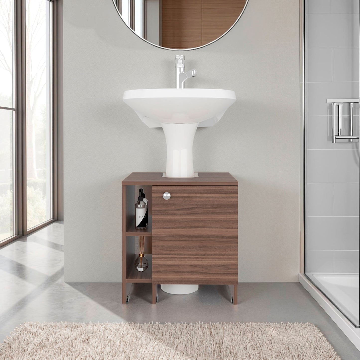 Mueble Lavamanos Básico 50X47X37 Rta Avellana Zf