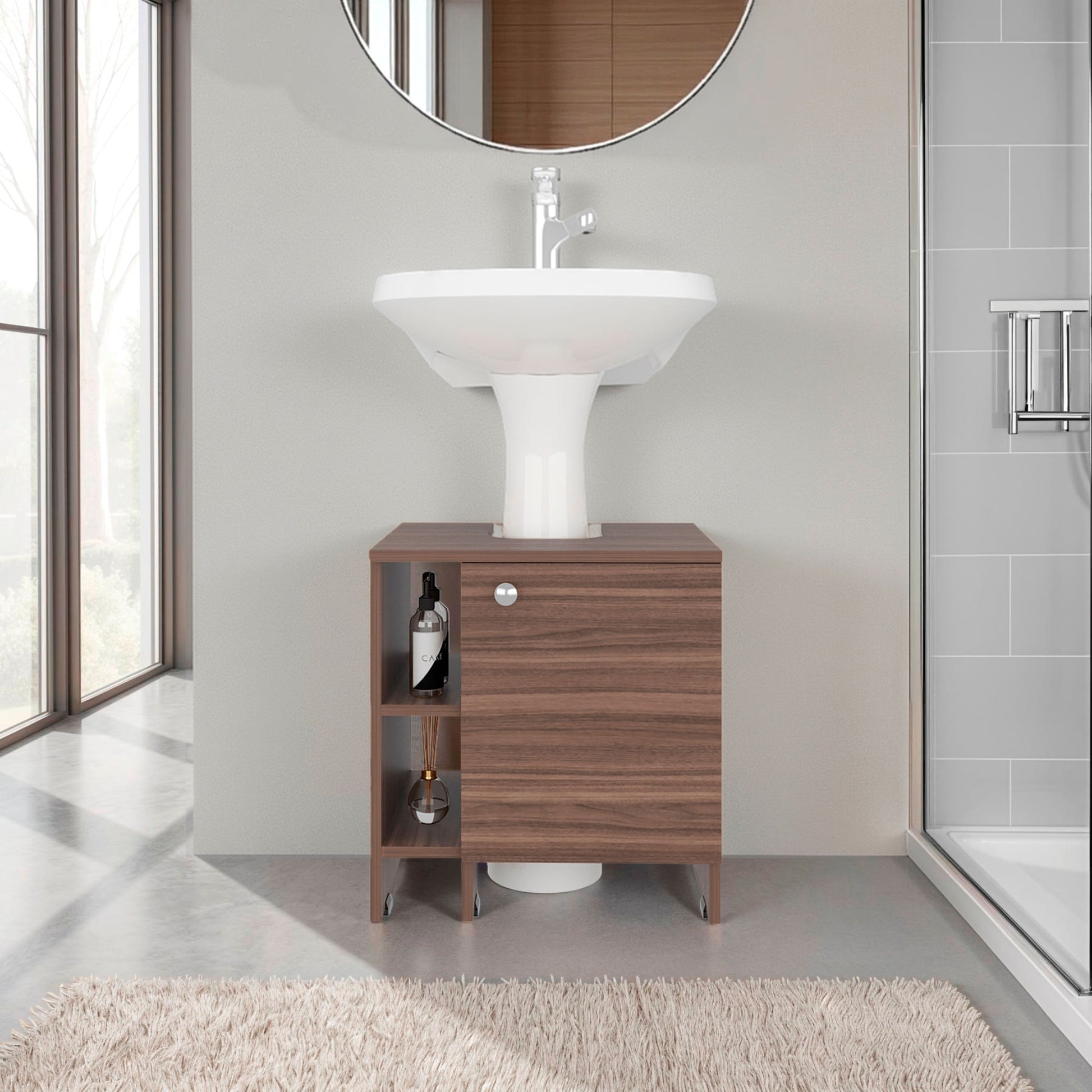 Mueble Lavamanos Básico 50X47X37 Rta Avellana Zf
