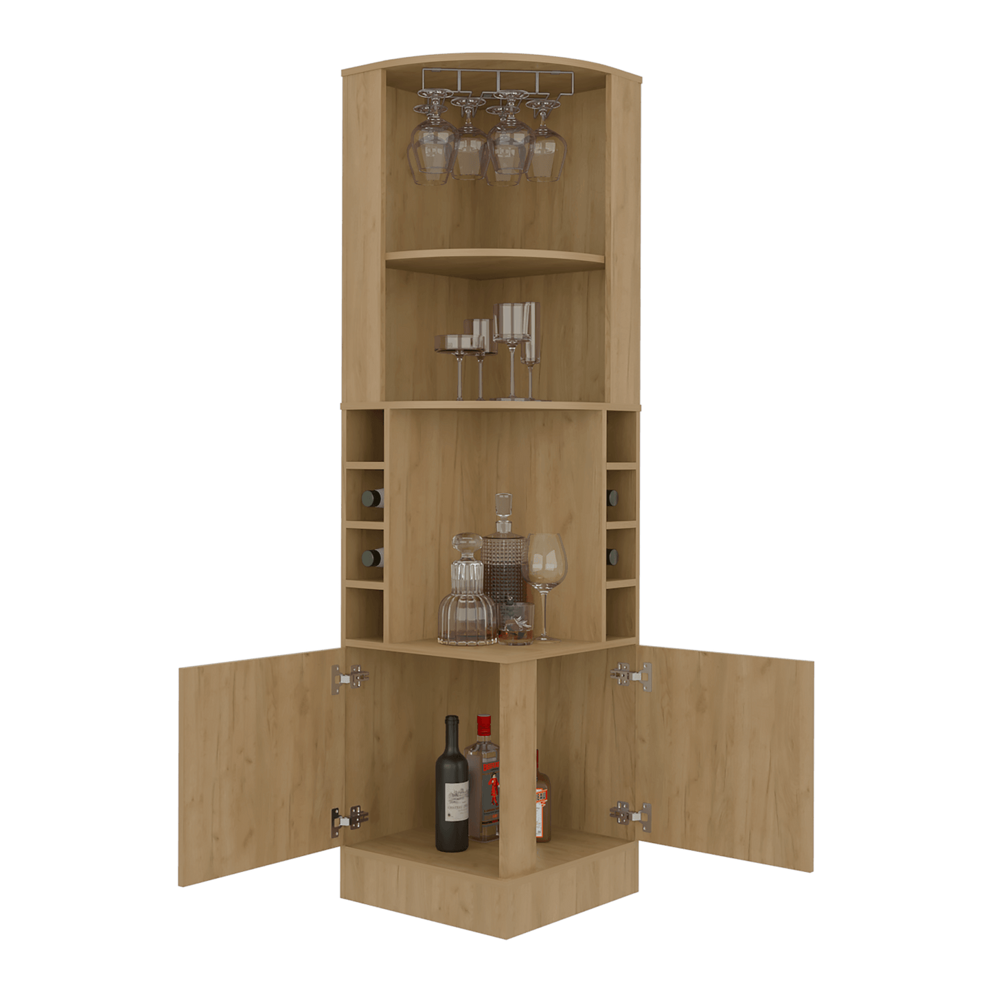 Mueble Bar Esquinero Beijing 180X46X46 Rta Fresno Zf