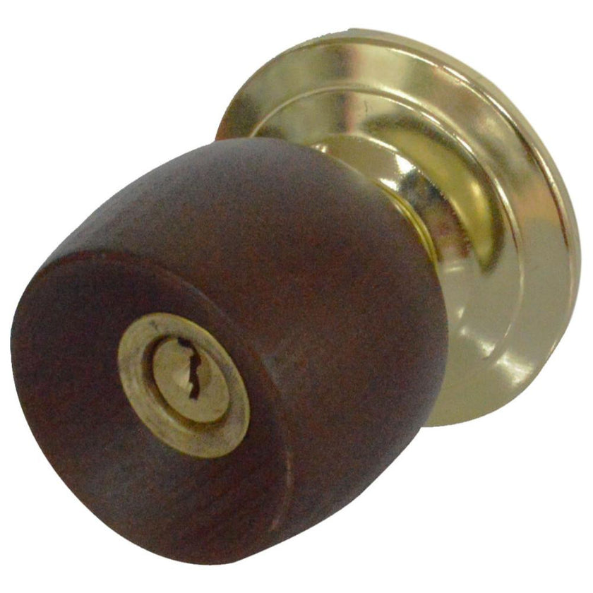Chapa Bola Alcoba Pmadera Uduke Color Cafe Oscura Tsafe Escudo Dorado 5831Fjm Ht20178