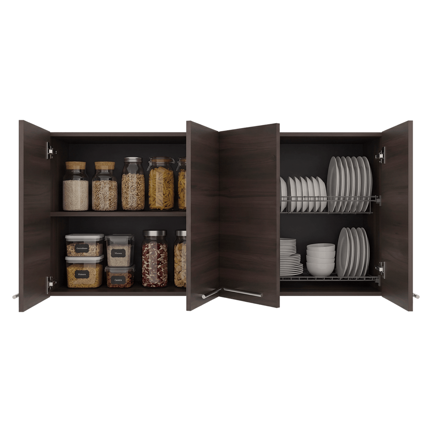Gabinete Superior Cocina 60X120X33 Rta Nogal Zf
