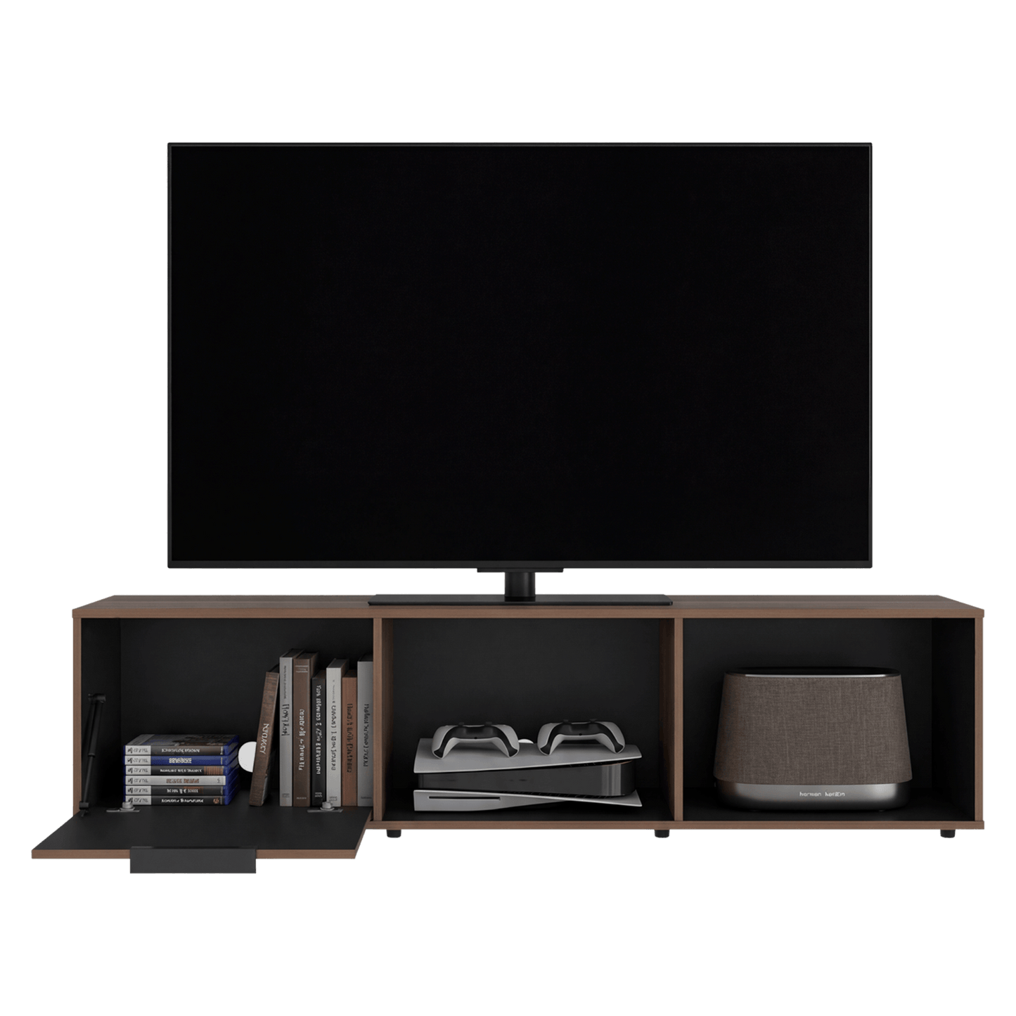 Rack De Tv 65" Dorne 41X162X35 Rta Avellana Wengue Zf