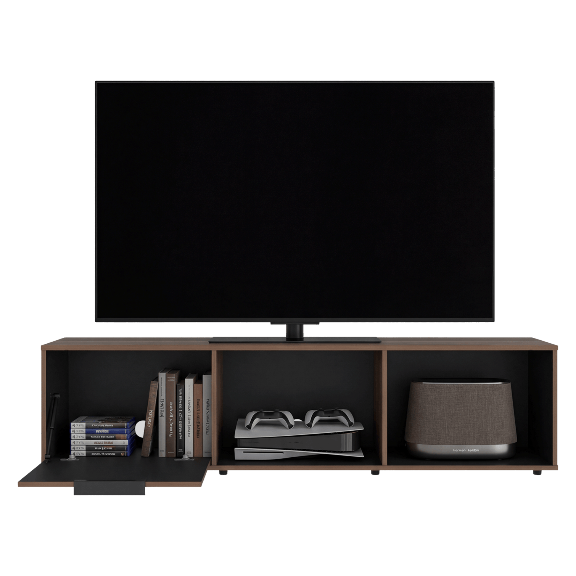Rack De Tv 65" Dorne 41X162X35 Rta Avellana Wengue Zf