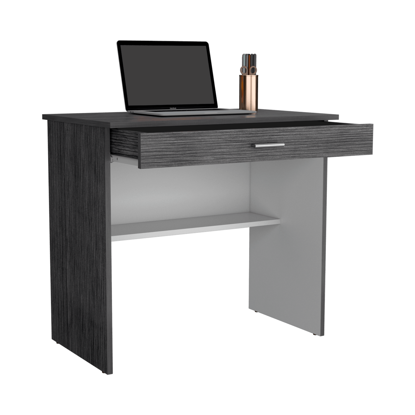 Escritorio 80C 73X80X49 Rta Roble Gris Blanco