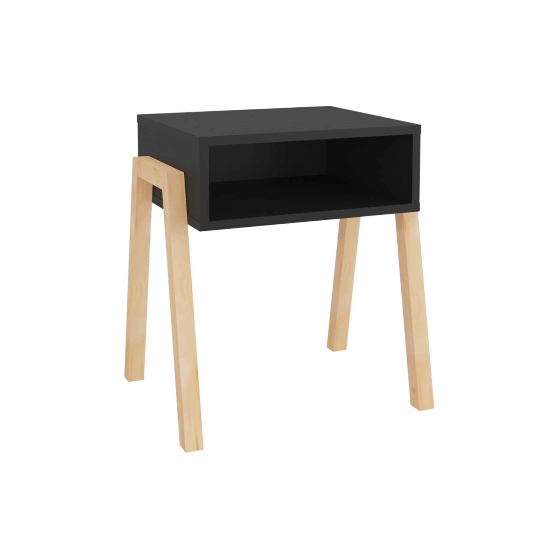 Mesa De Noche Pinetti 51X46X39 Rta Wengue