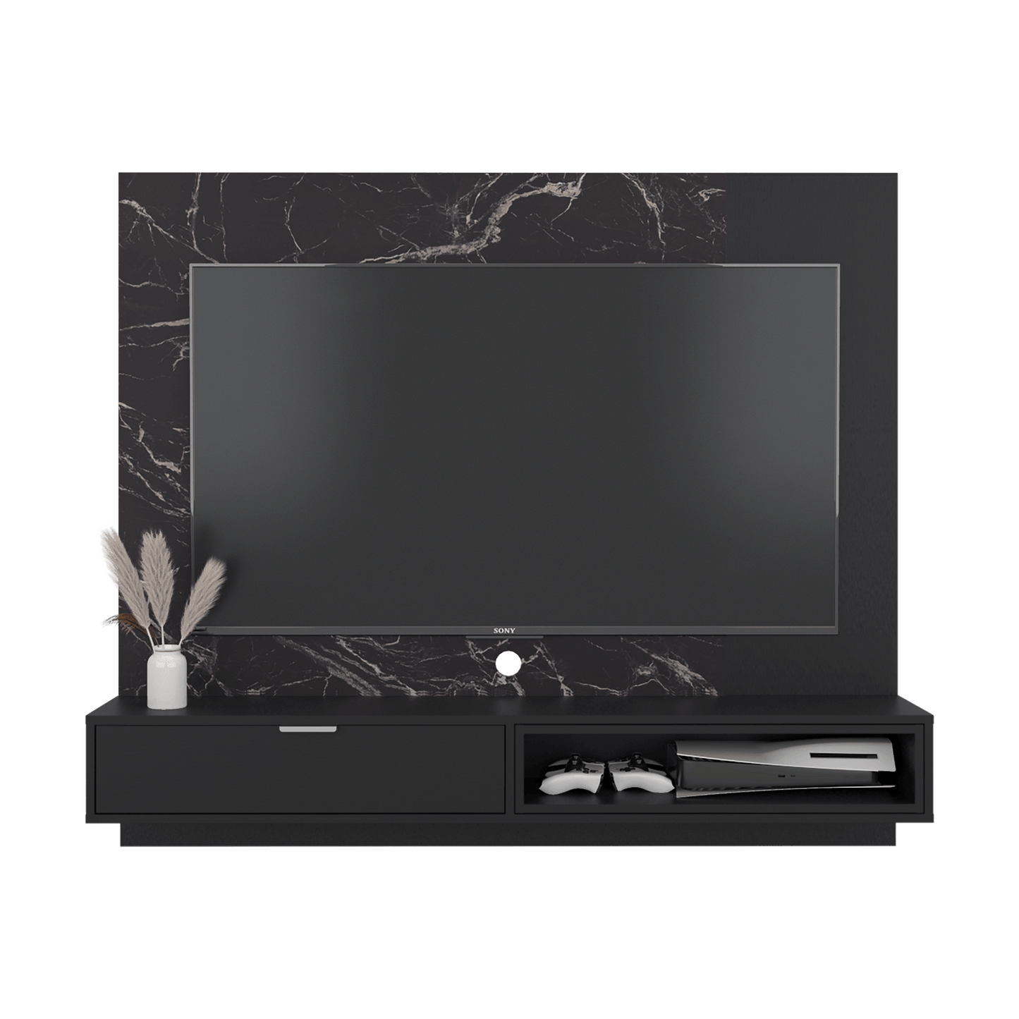 Panel De Tv Funes 130X150X33 Rta Mamba Wengue