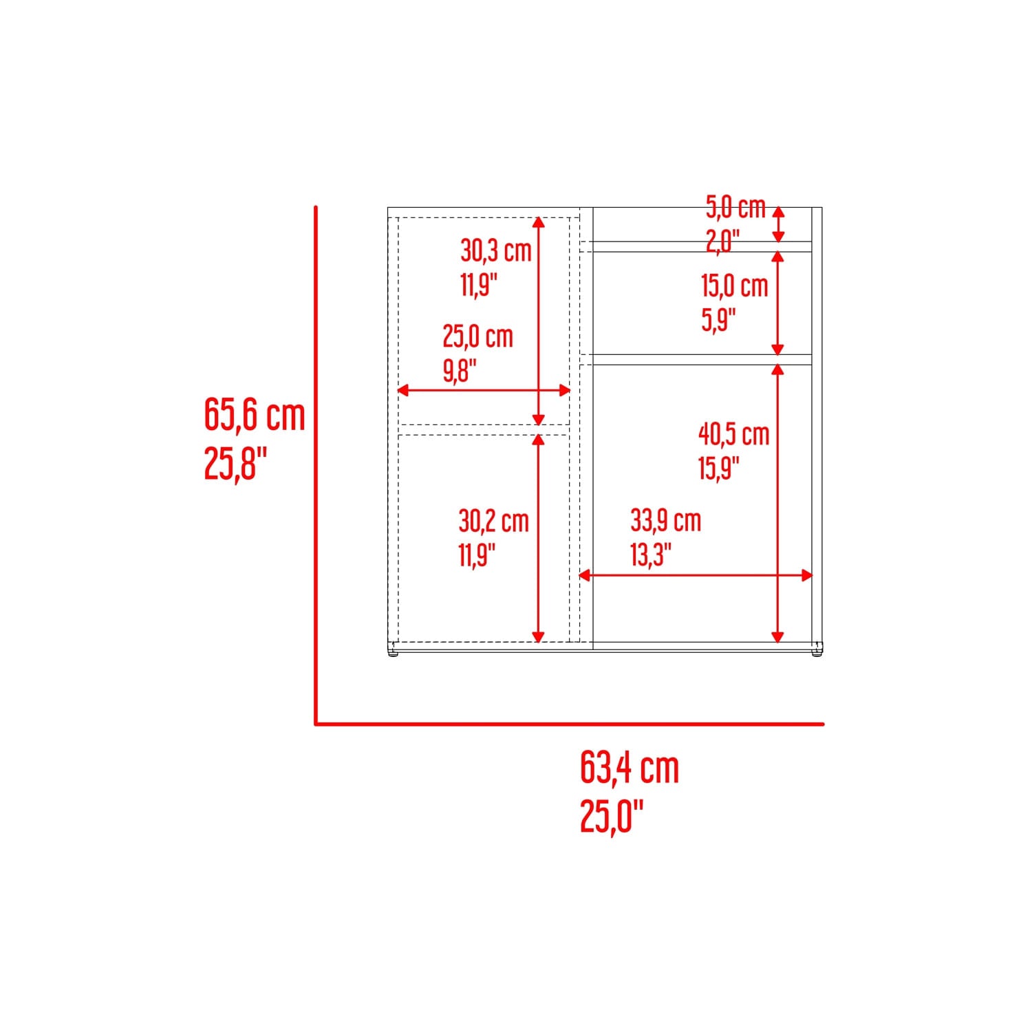 Mesa De Noche Cairo 65X65X40 Rta Fresno Blanco
