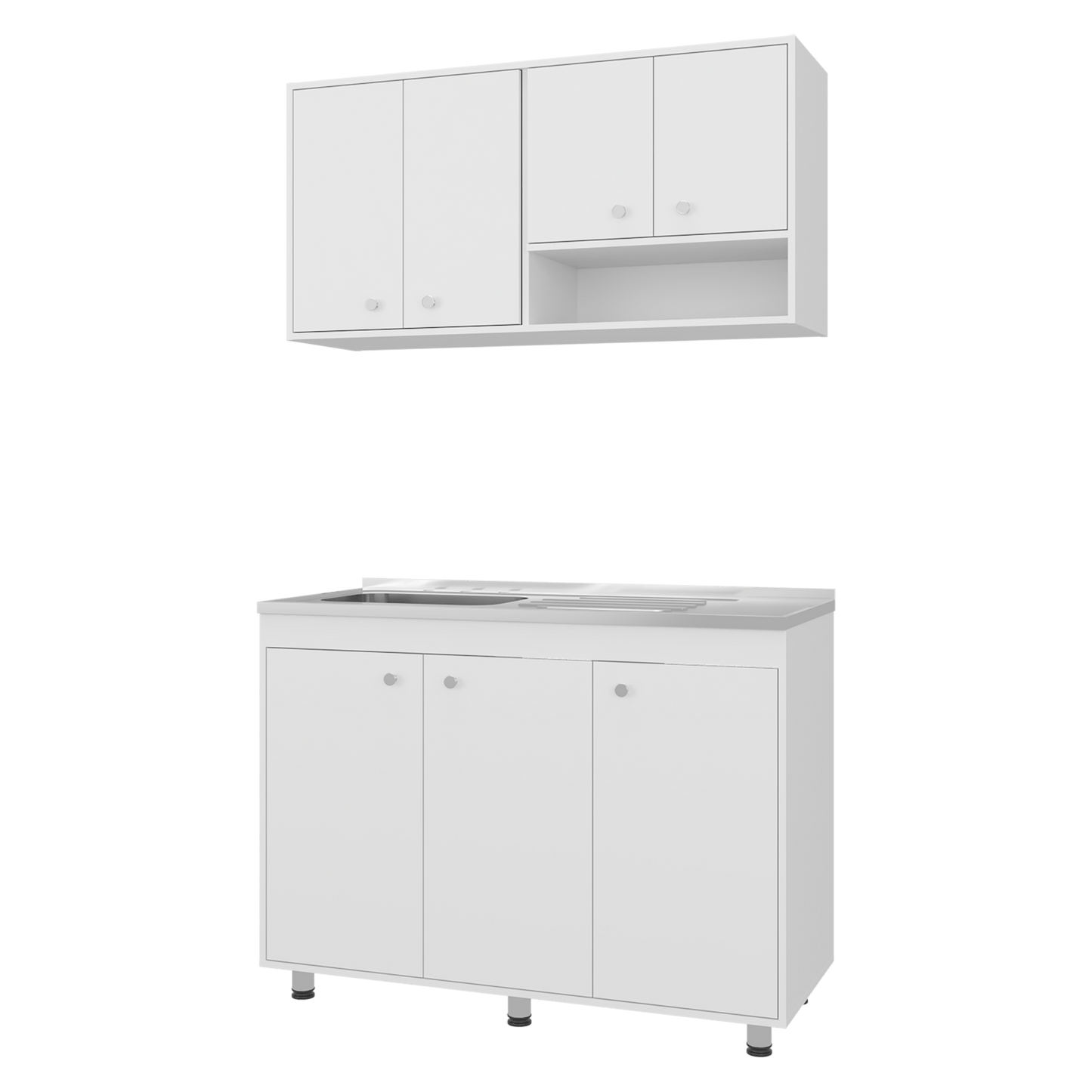 Cocina Completa Napoleon Set 92X120X50 Rta Kronos Blanco Zf